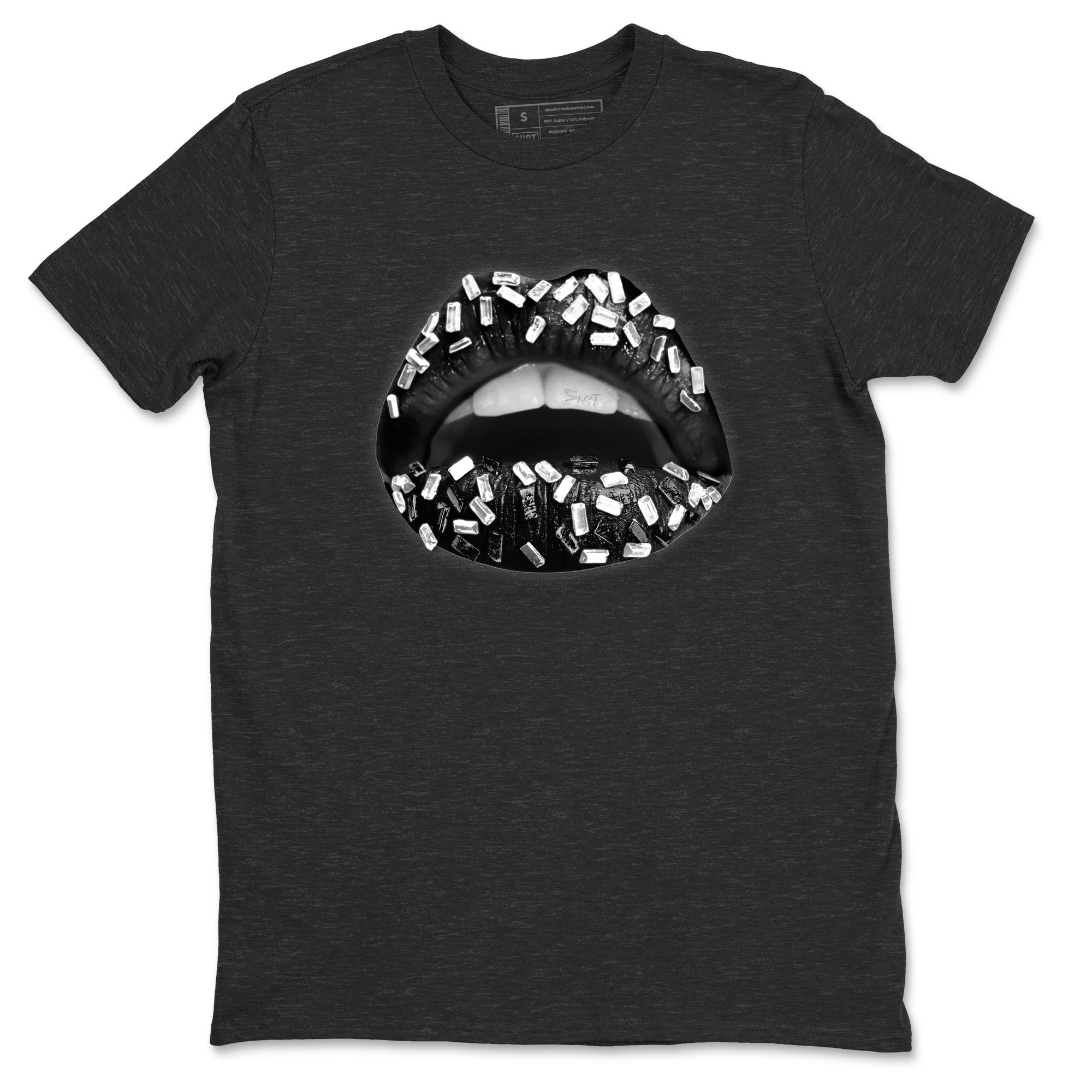 Lips Jewel snkmatch Tees - Air Jordan 4 White Thunder
