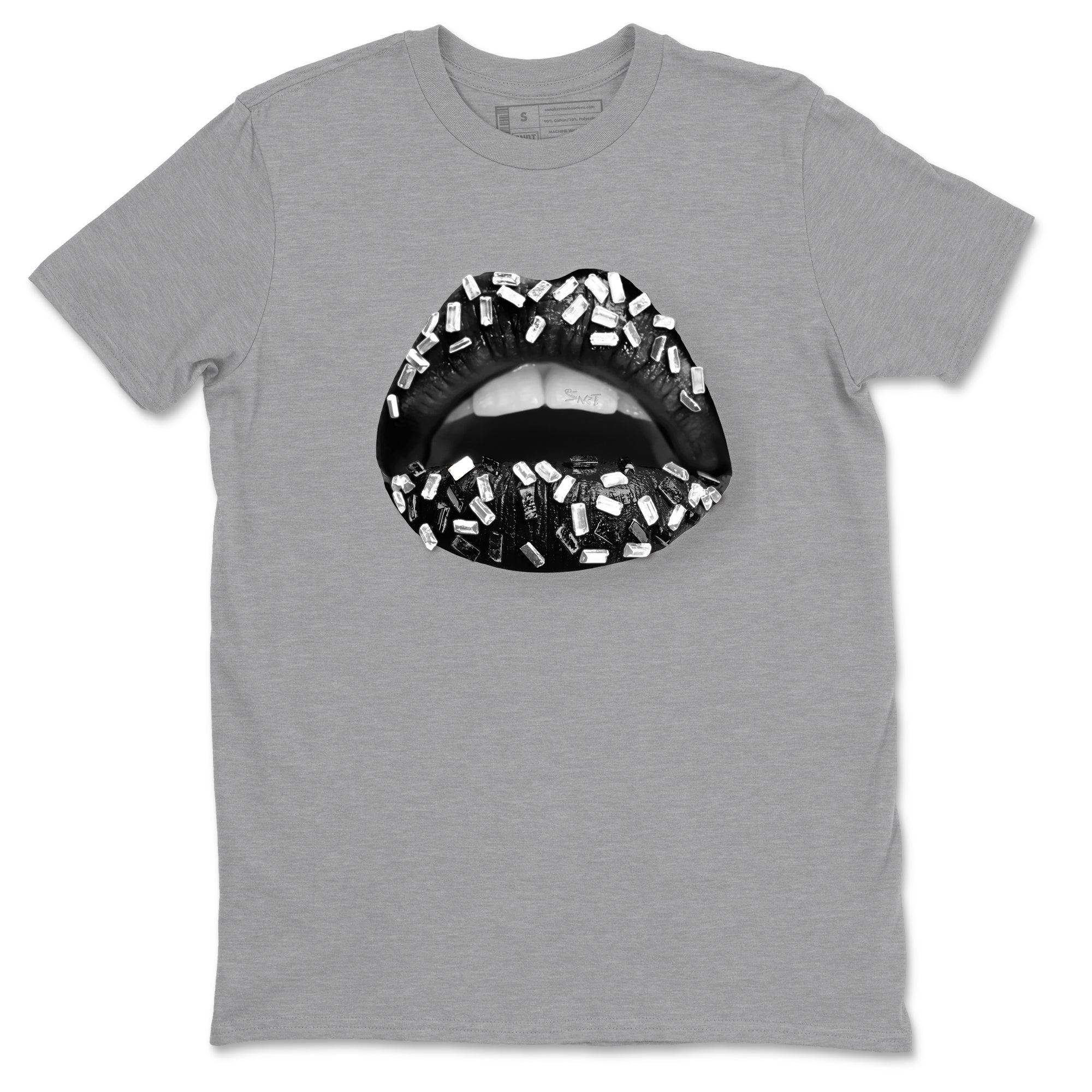 Lips Jewel snkmatch Tees - Air Jordan 4 White Thunder
