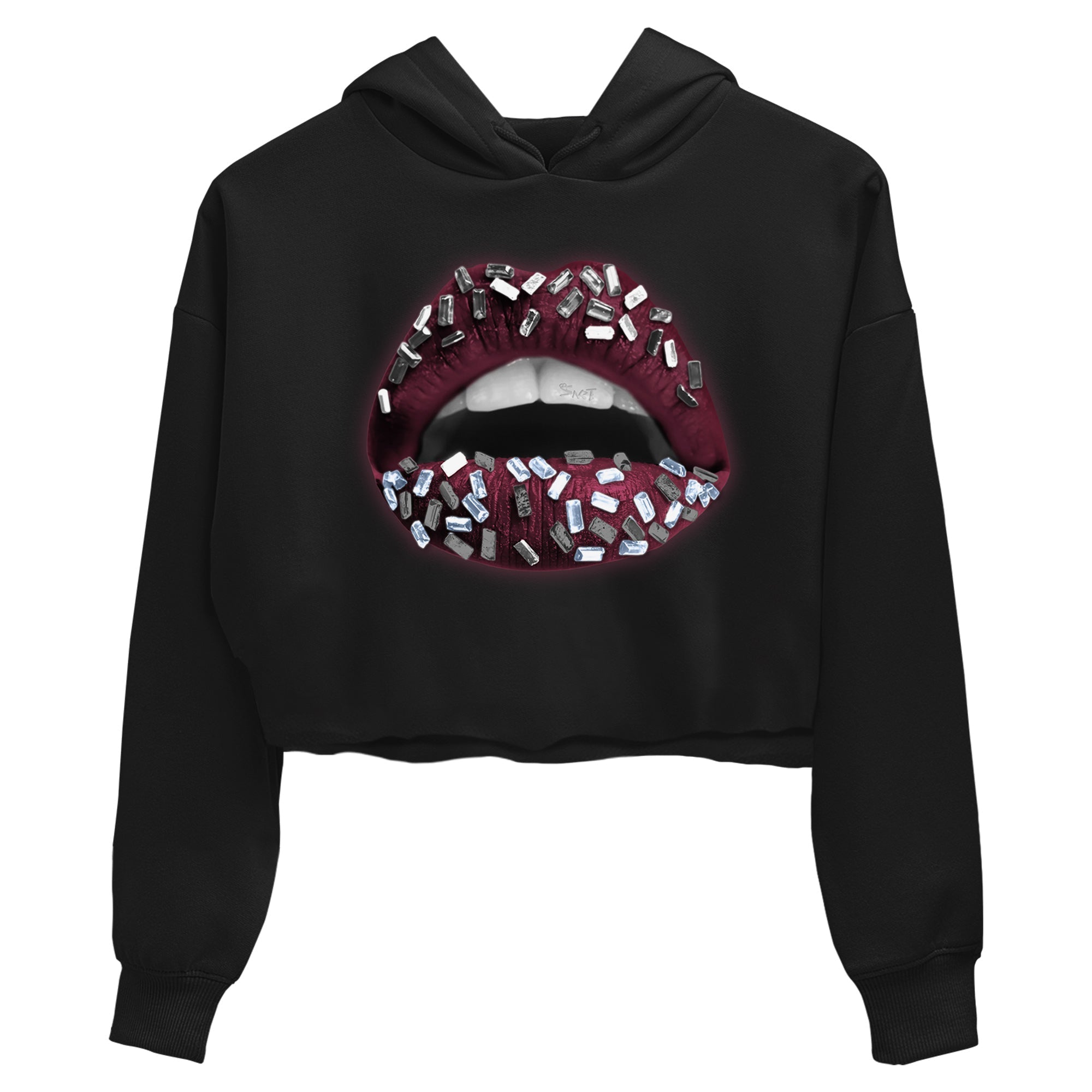 Lips Jewel Women's Tops - Air Jordan 5 Burgundy
