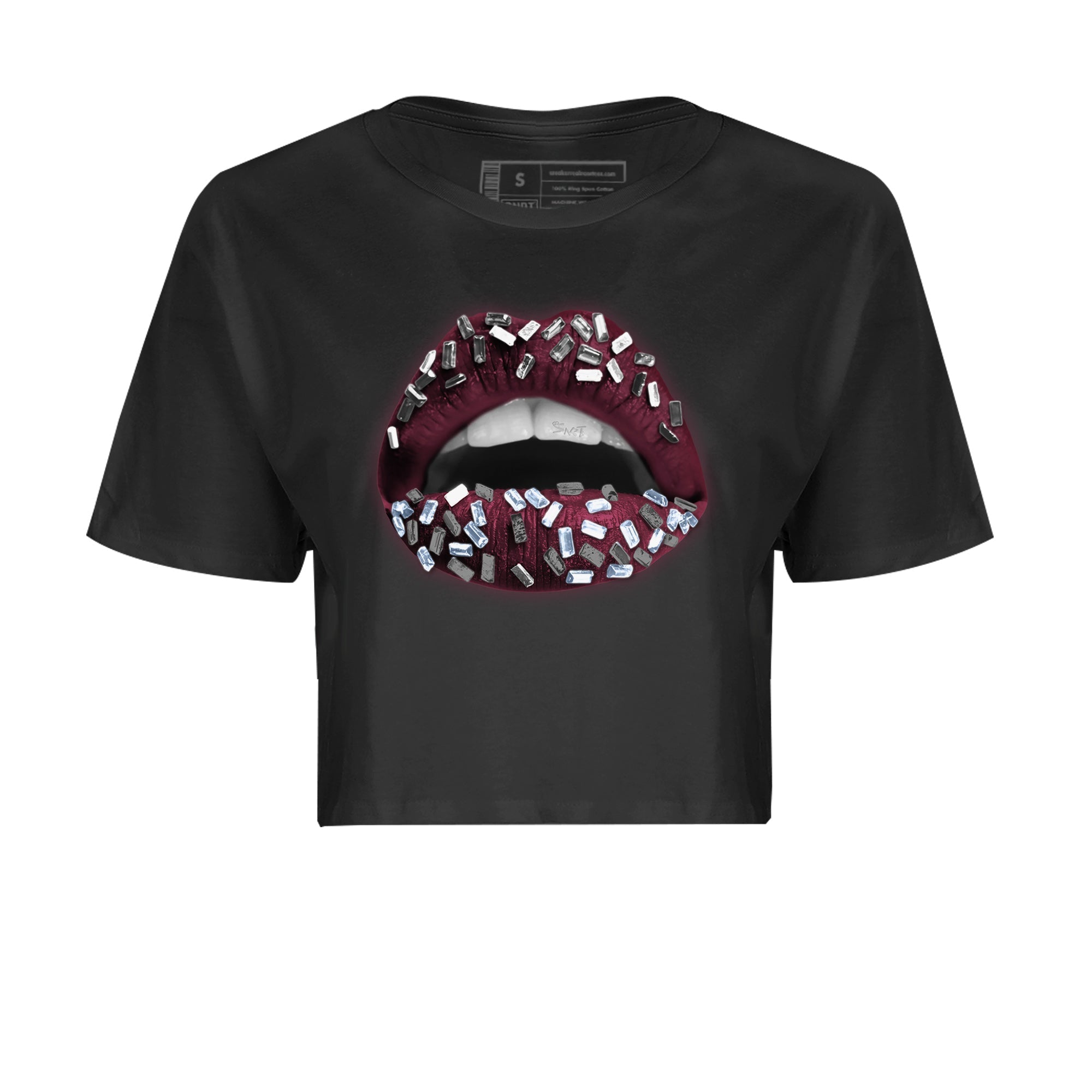Lips Jewel Women's Tops - Air Jordan 5 Burgundy