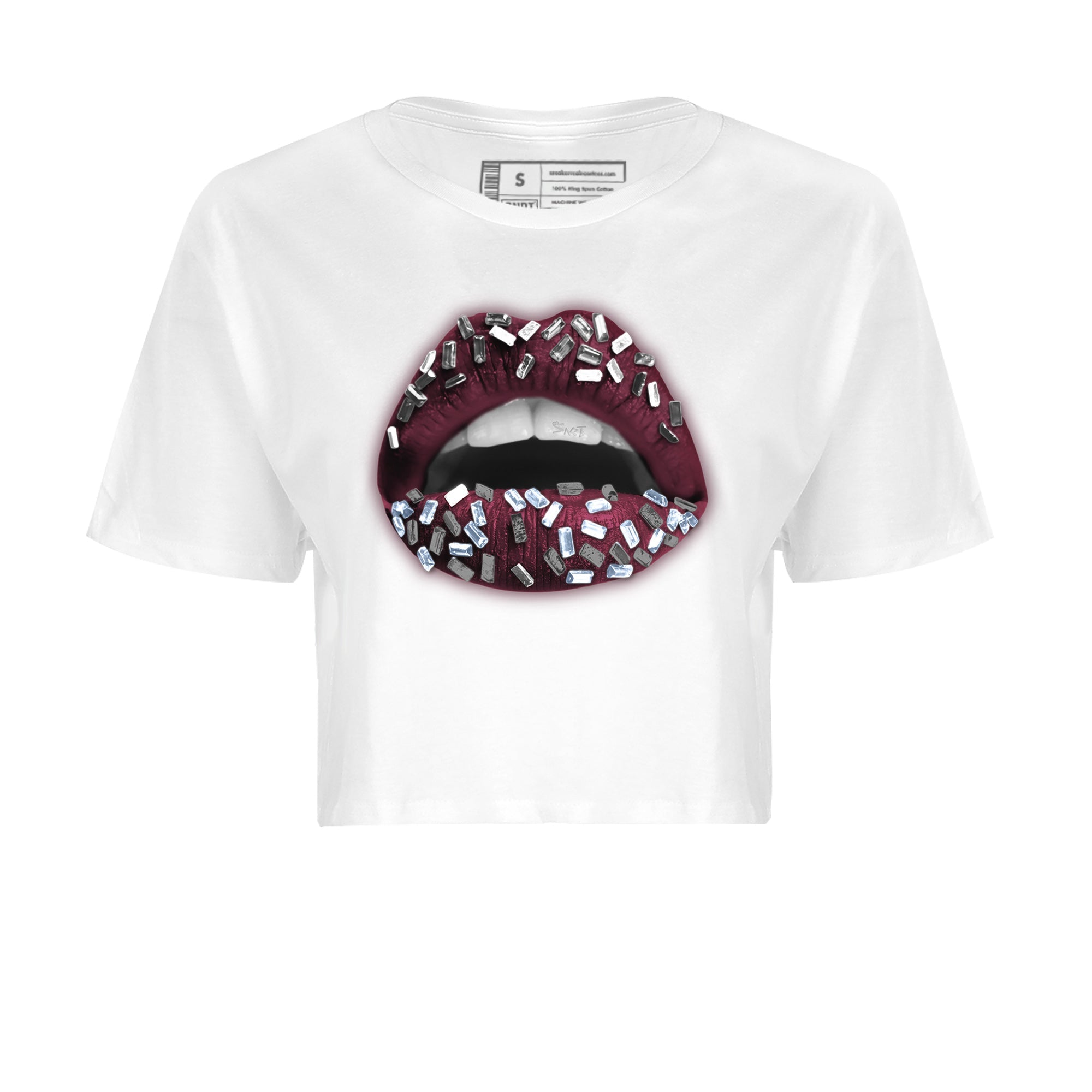 Lips Jewel Women's Tops - Air Jordan 5 Burgundy