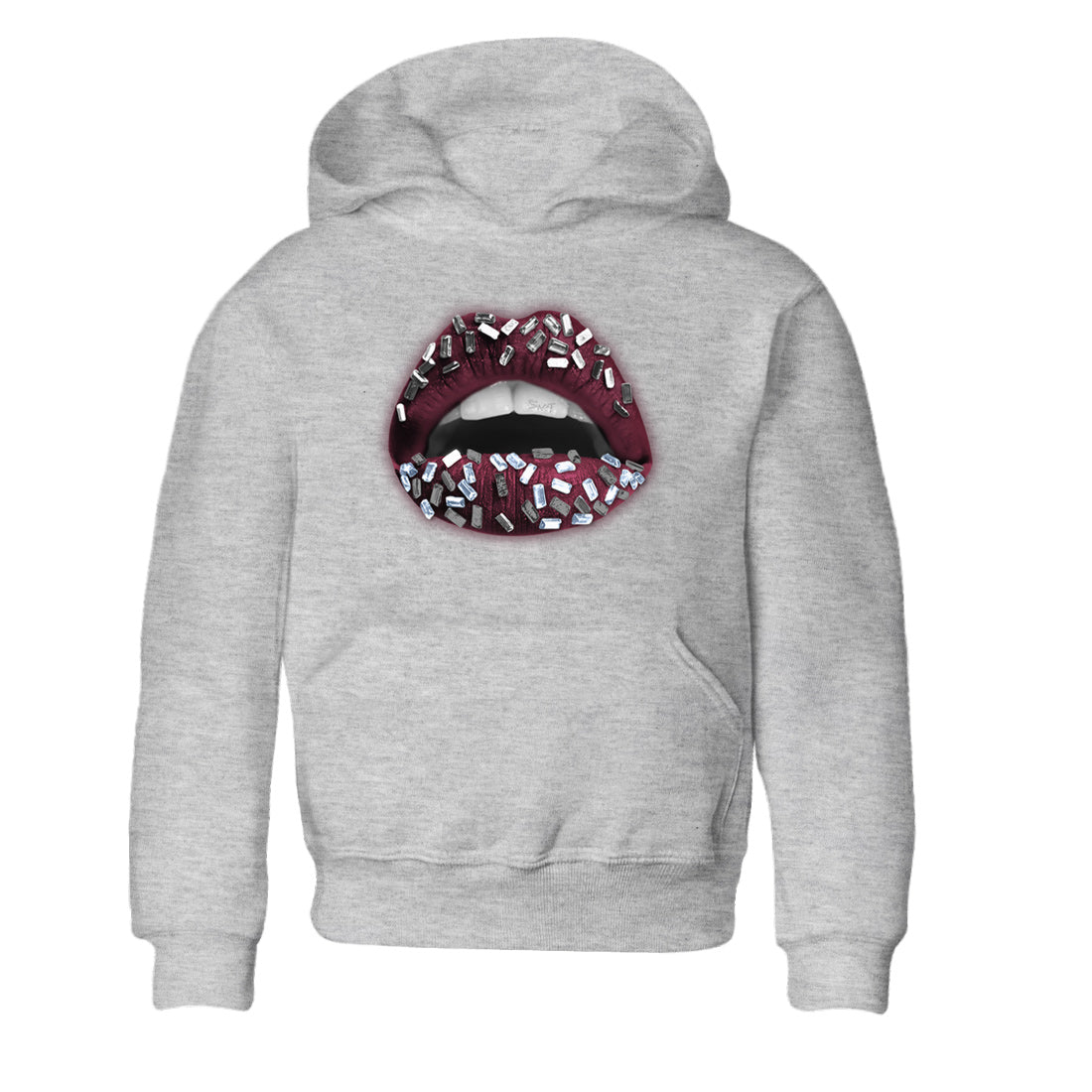 Lips Jewel Kids Tops - Air Jordan 5 Burgundy