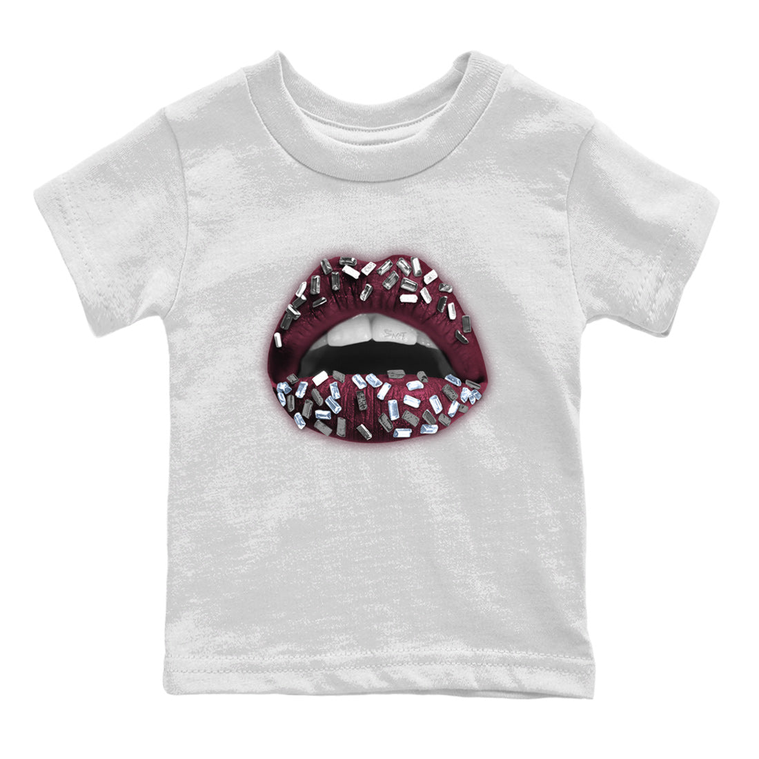Lips Jewel Kids Tops - Air Jordan 5 Burgundy