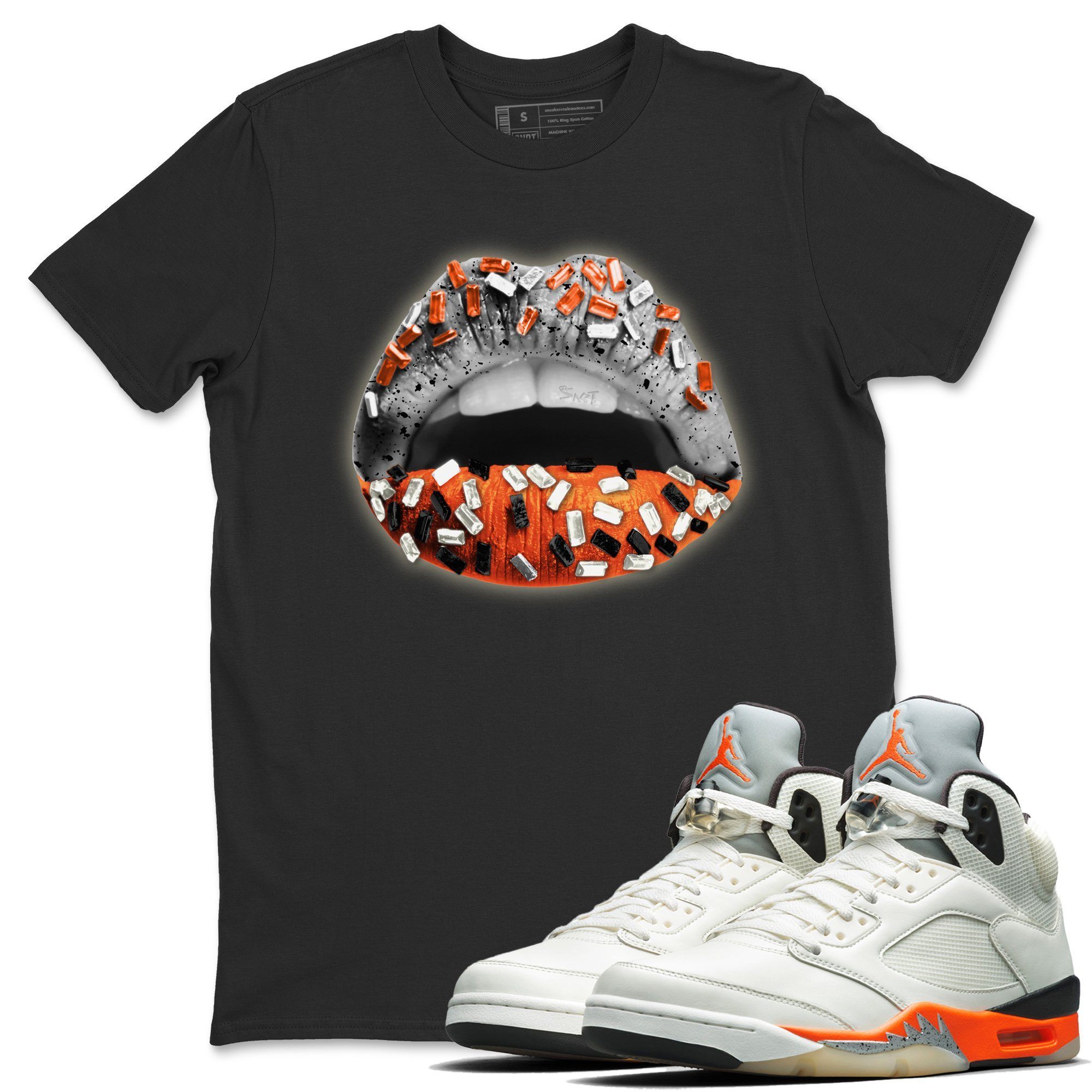 Lips Jewel Unisex Tops - Air Jordan 5 Shattered Backboard