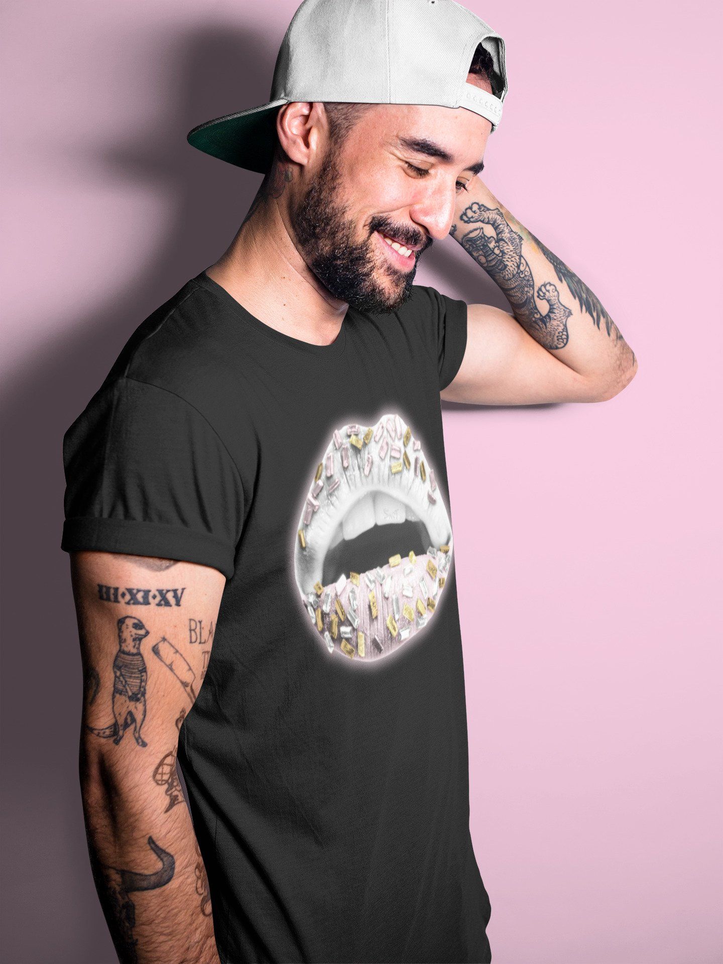 Lips Jewel Unisex Tops - Air Jordan 6 Gold Hoops
