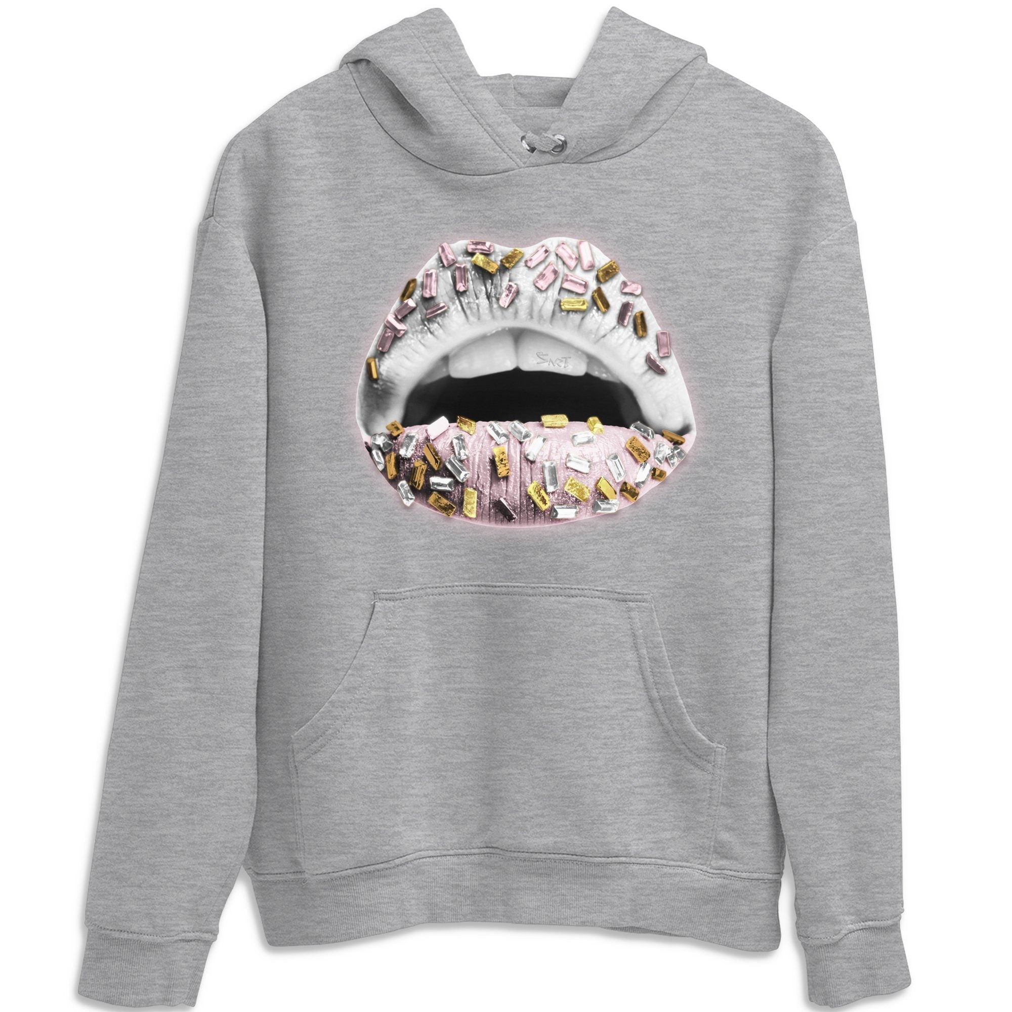 Lips Jewel Unisex Tops - Air Jordan 6 Gold Hoops