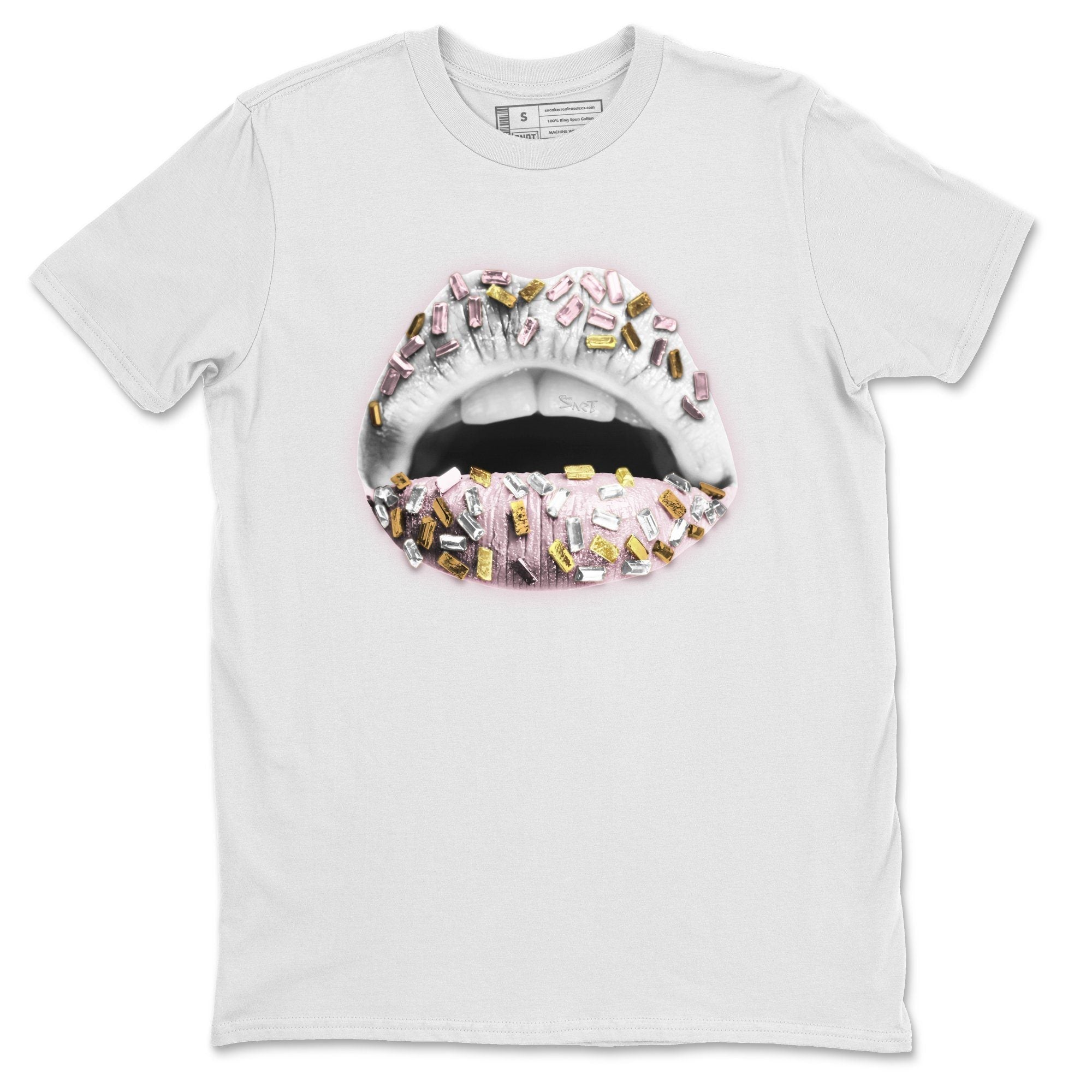 Lips Jewel Unisex Tops - Air Jordan 6 Gold Hoops