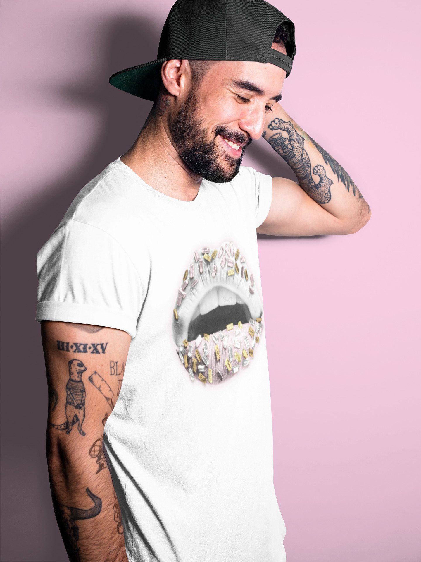 Lips Jewel Unisex Tops - Air Jordan 6 Gold Hoops