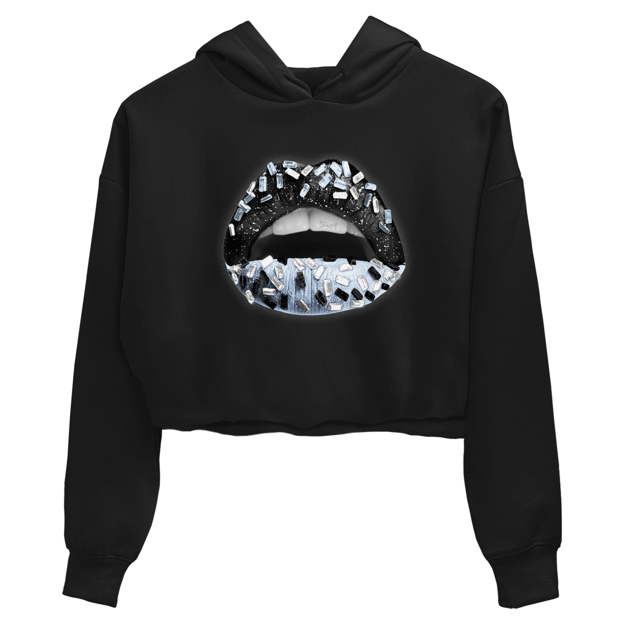 Lips Jewel snkmatch Women's Top - Air Jordan 6 White Black