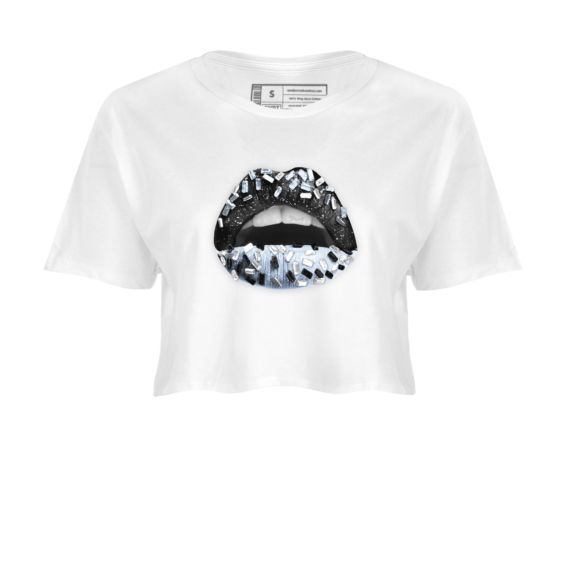Lips Jewel snkmatch Women's Top - Air Jordan 6 White Black