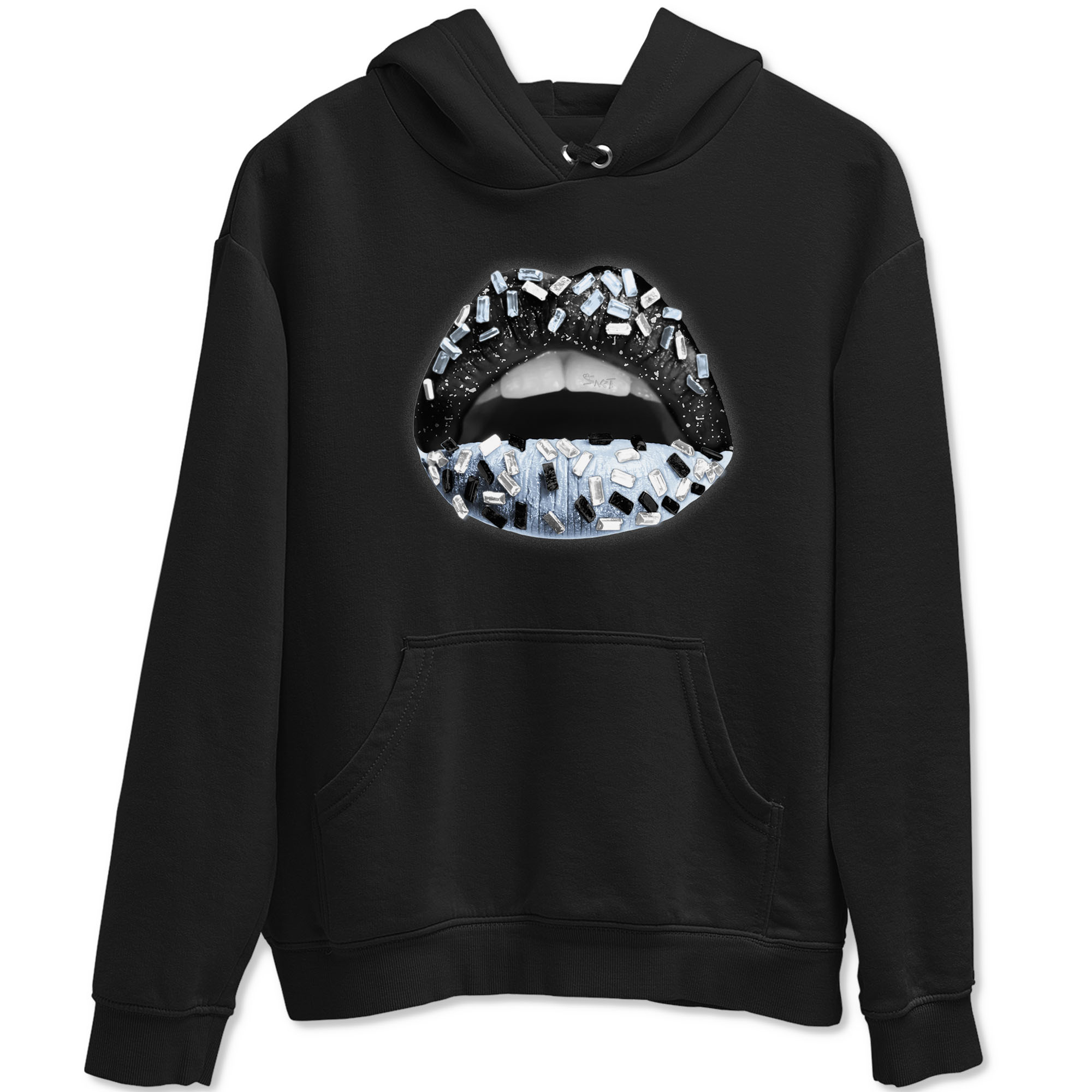 Lips Jewel snkmatch Tees - Air Jordan 6 White Black