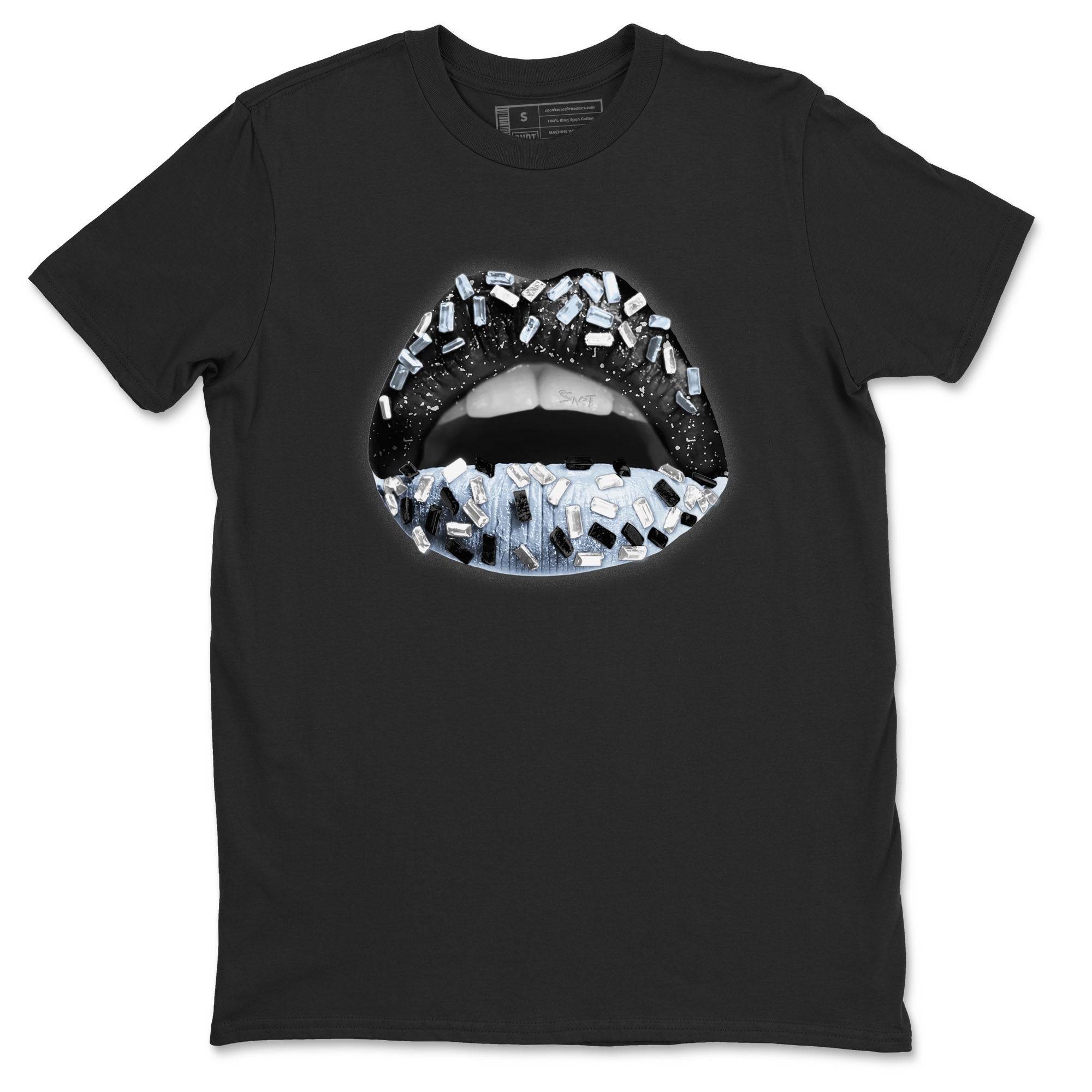 Lips Jewel snkmatch Tees - Air Jordan 6 White Black