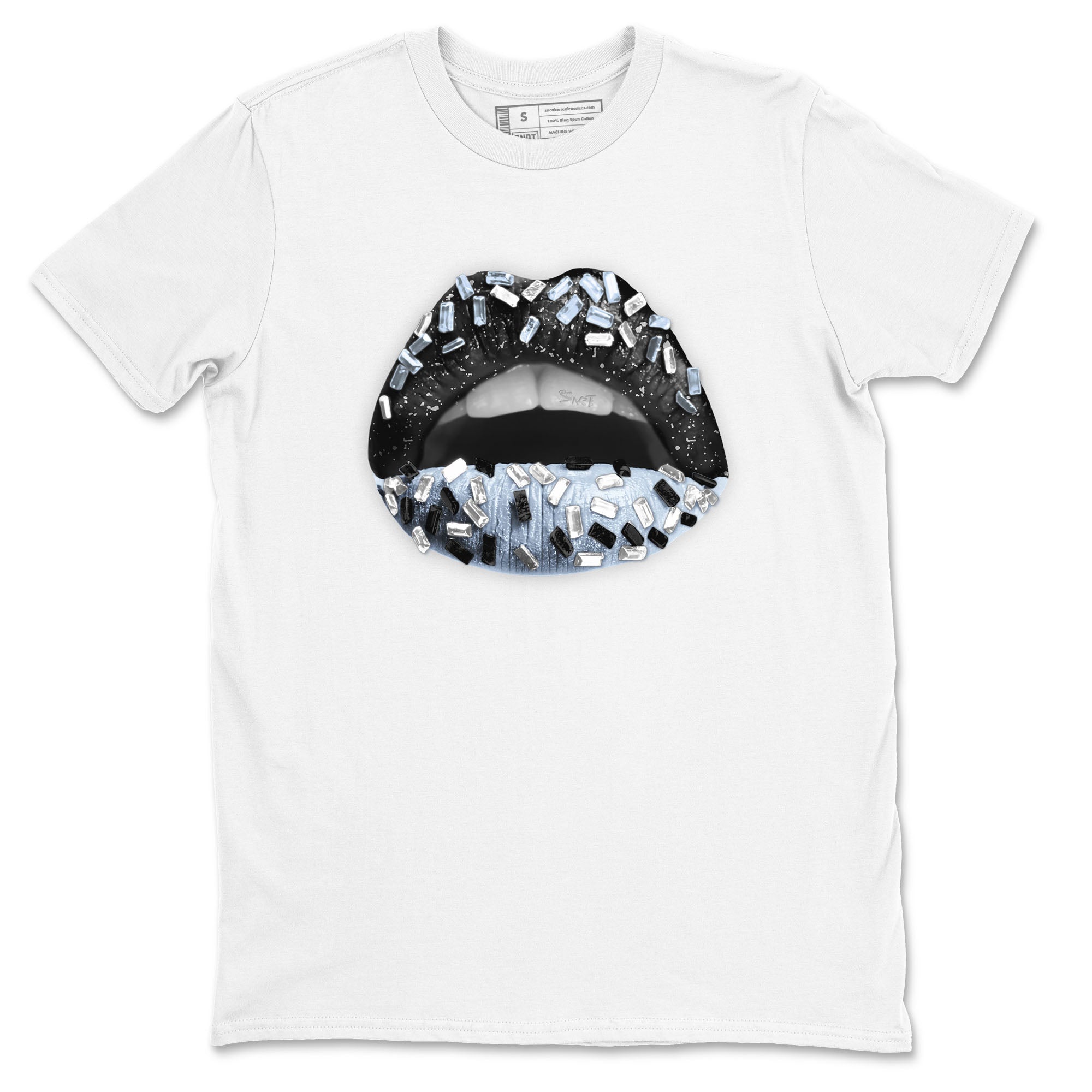 Lips Jewel snkmatch Tees - Air Jordan 6 White Black