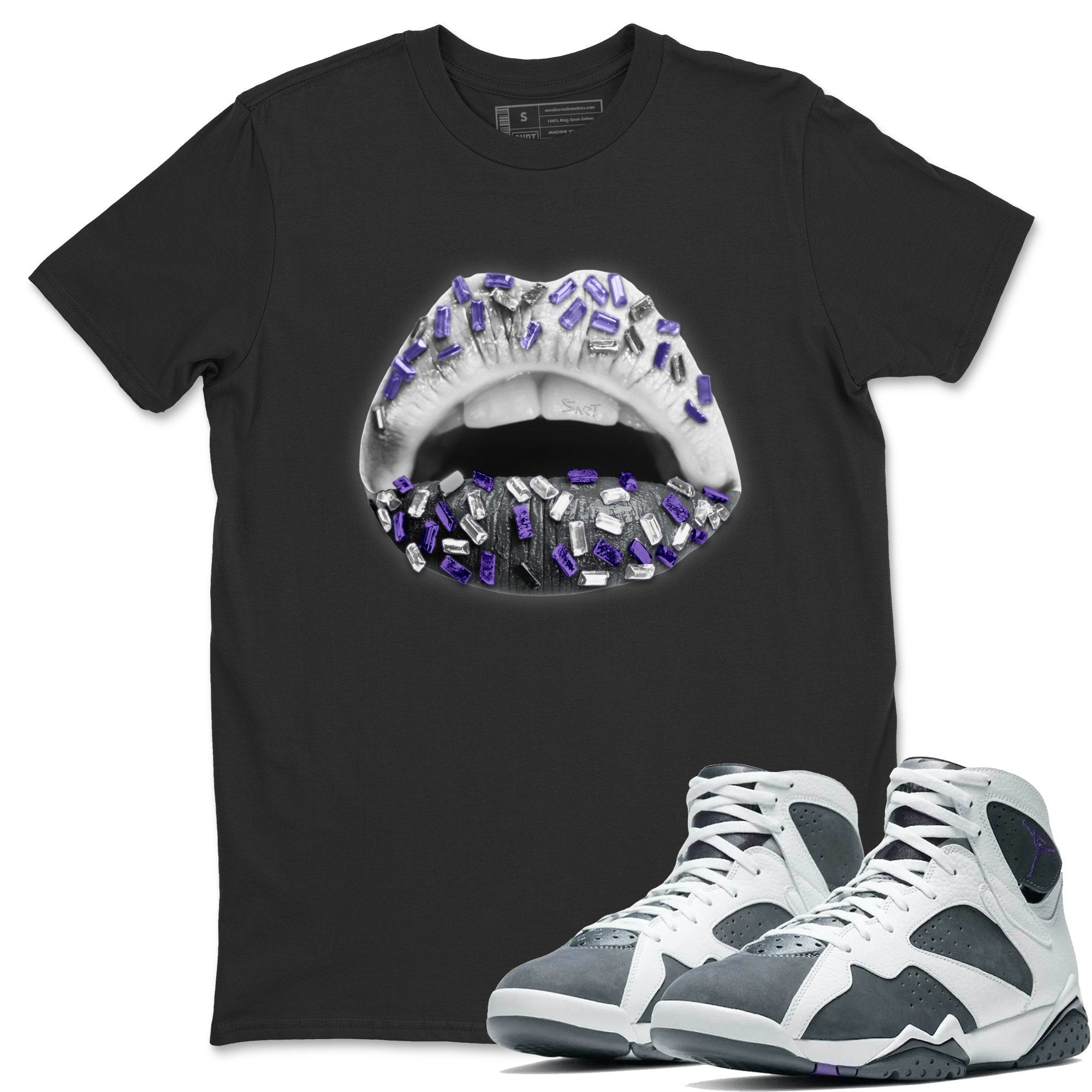 Lips Jewel Unisex Tops - Air Jordan 7 Flint