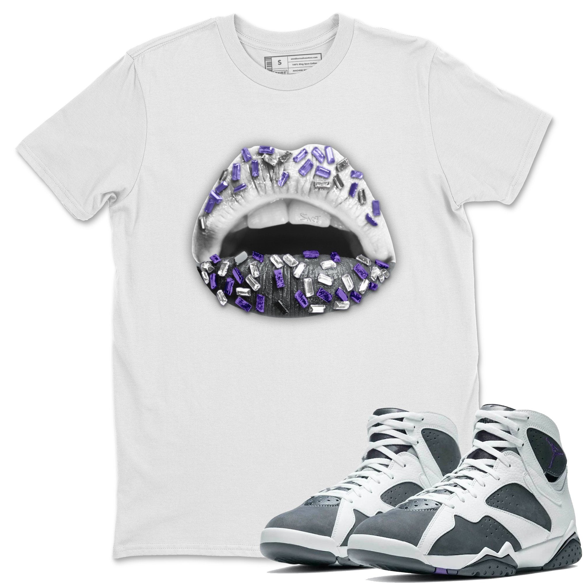 Lips Jewel Unisex Tops - Air Jordan 7 Flint