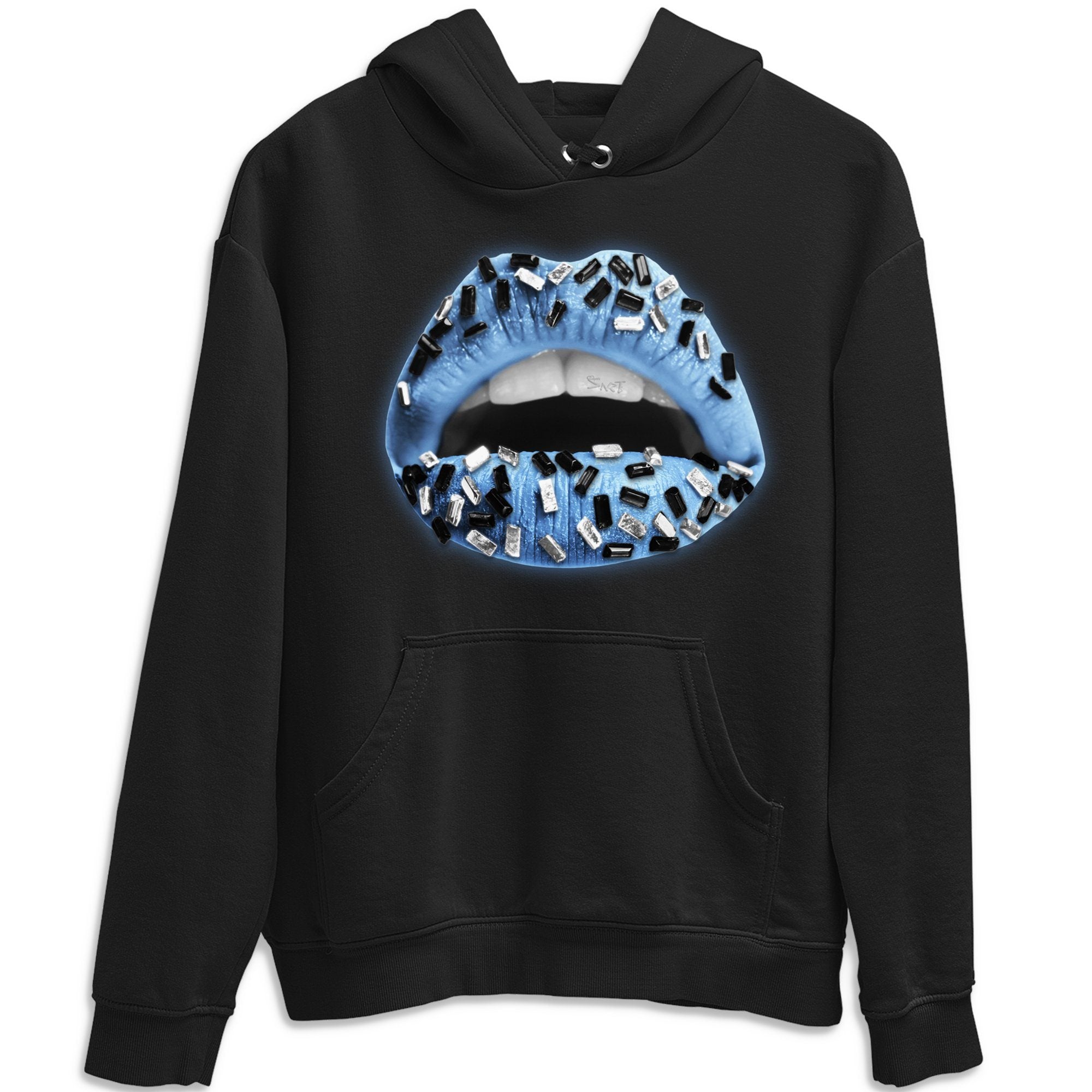 Lips Jewel Unisex Tops - Air Jordan 1 University Blue