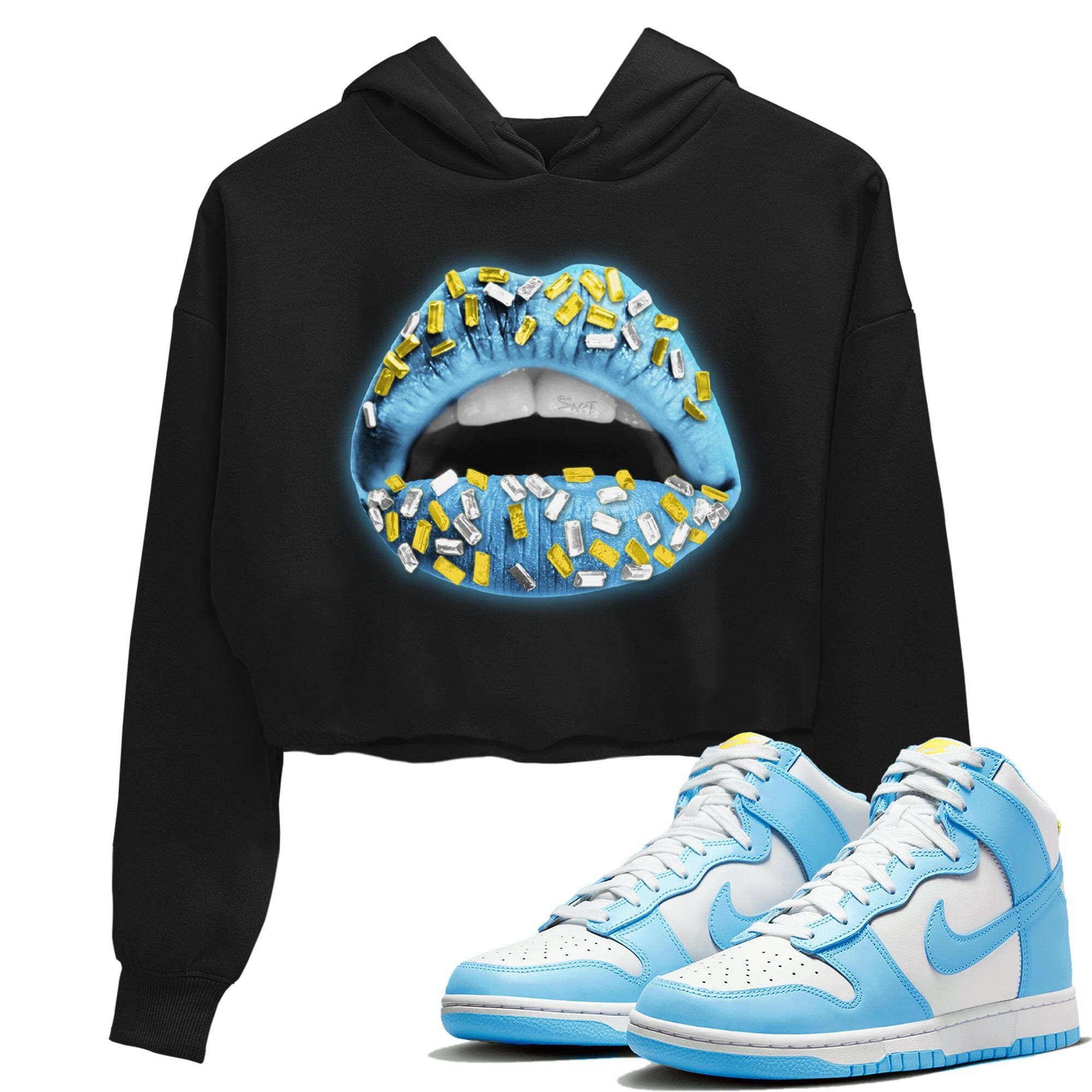 Lips Jewel Women's Tops - Dunk Blue Chill