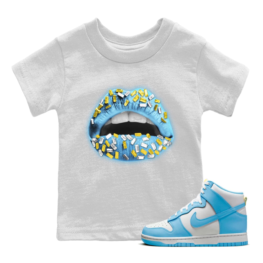 Lips Jewel Kids Tops - Dunk Blue Chill