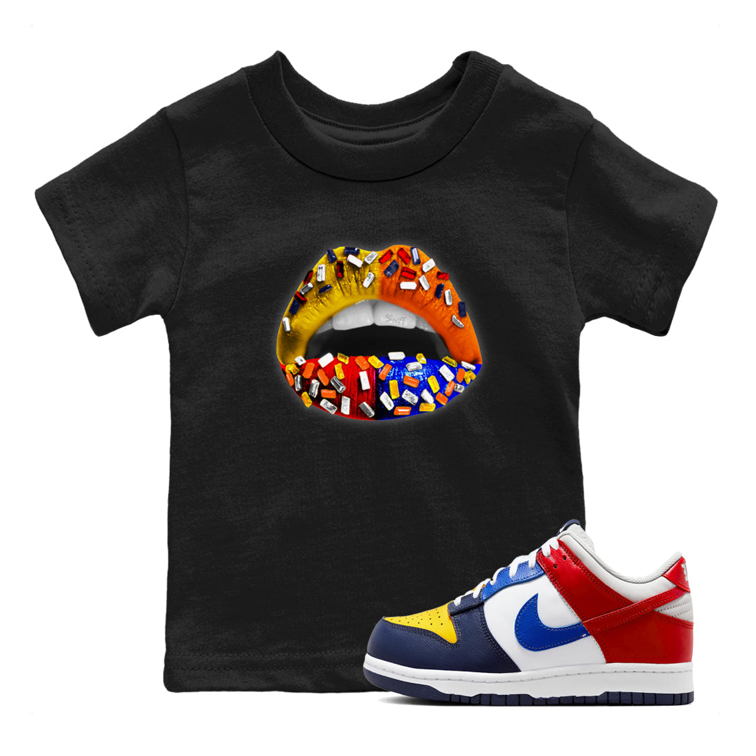 Lips Jewel snkmatch Tees Kids - Dunk What The