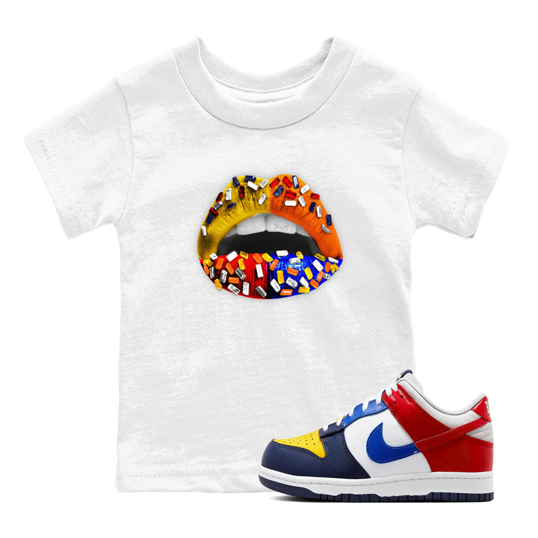 Lips Jewel snkmatch Tees Kids - Dunk What The