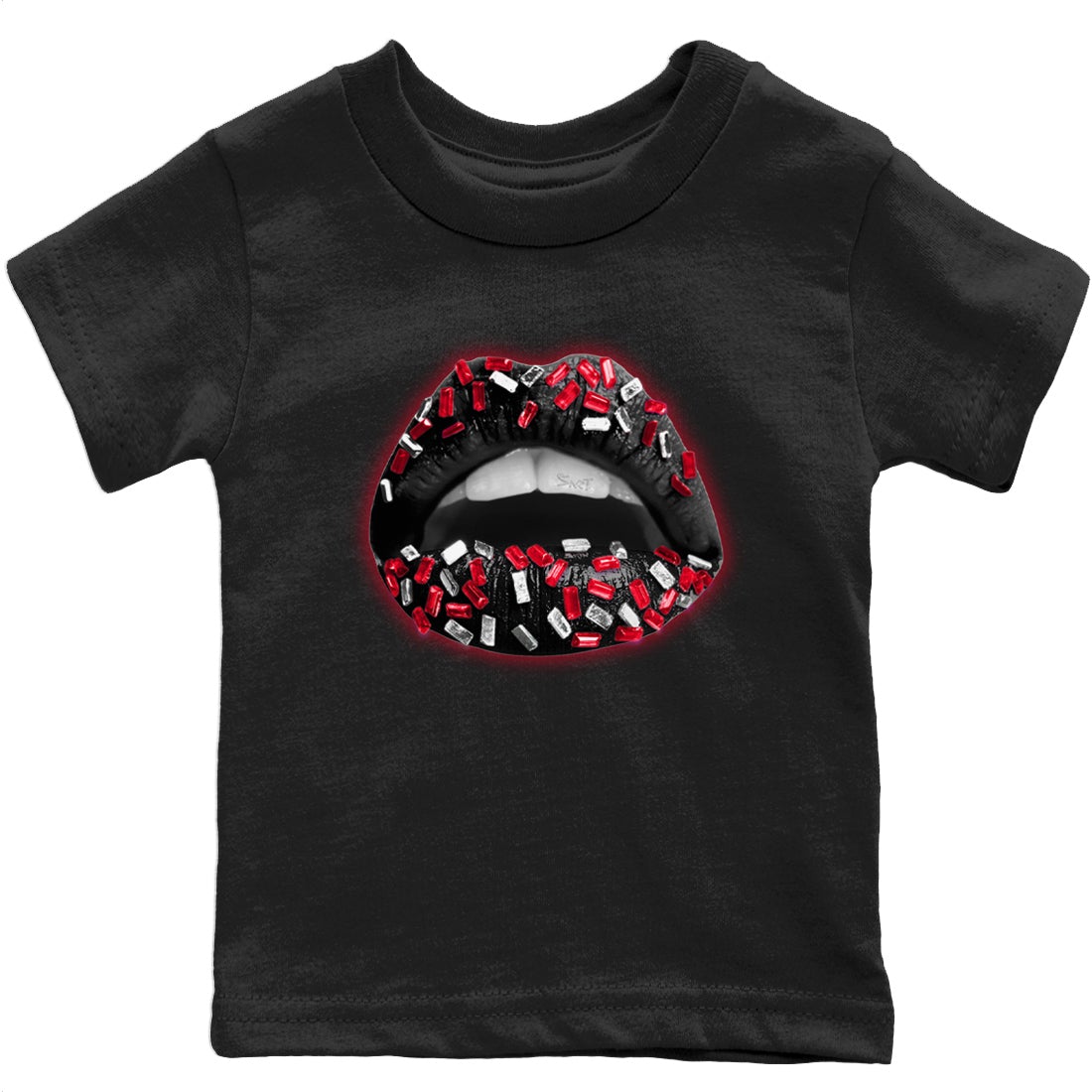 Lips Jewel Kids Tops - Air Jordan 1 Bred Patent