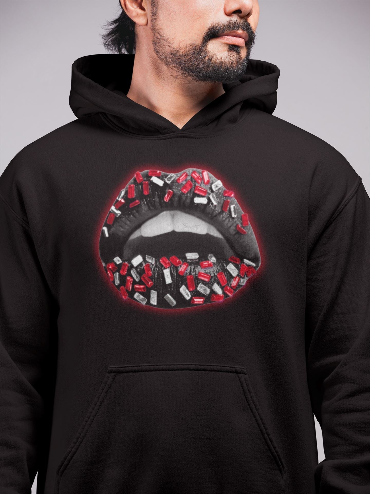 Lips Jewel Unisex Tops - Air Jordan 1 Bred Patent