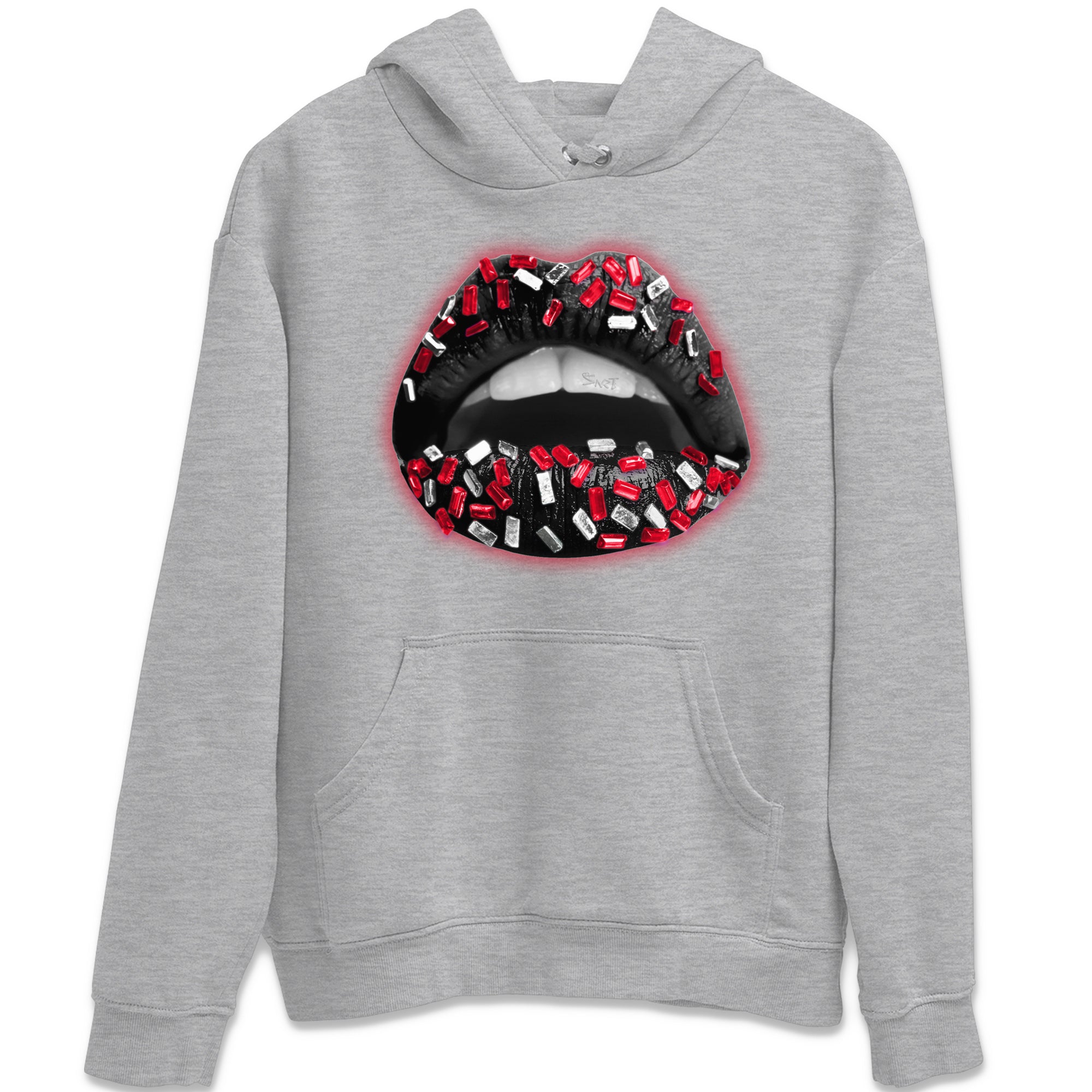 Lips Jewel Unisex Tops - Air Jordan 1 Bred Patent