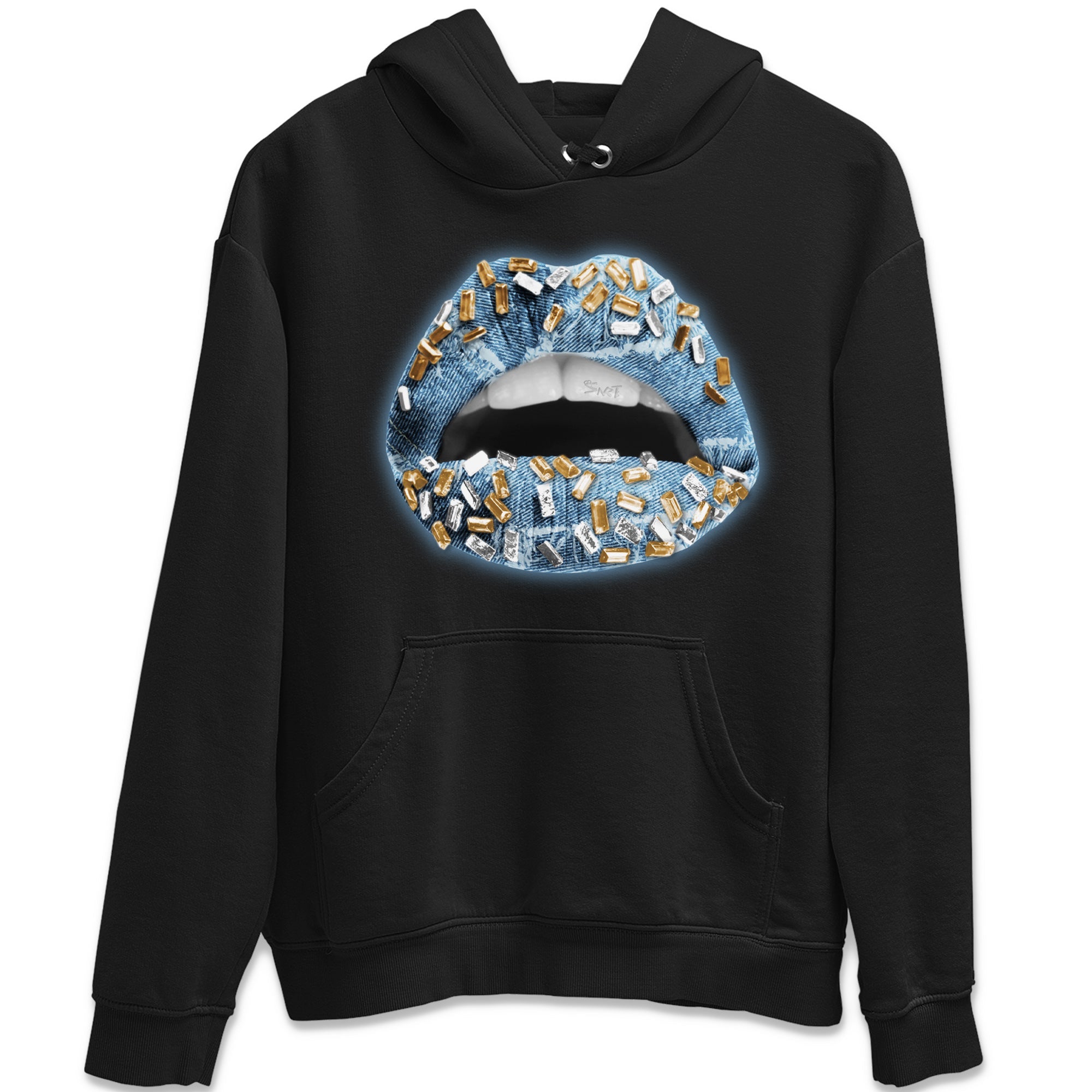 Lips Jewel Unisex Tops - Air Jordan 1 Denim
