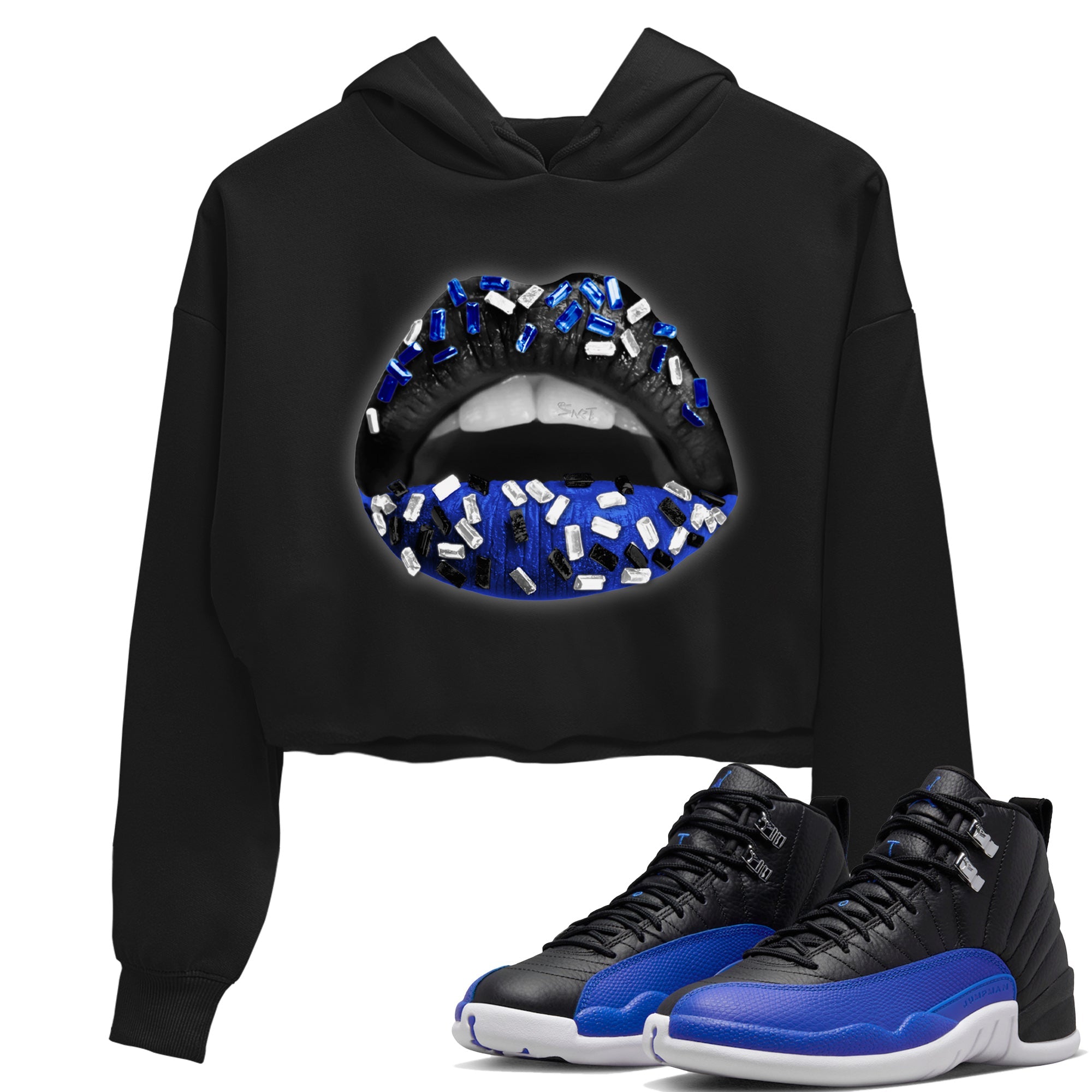 Lips Jewel Women's Tops - Air Jordan 12 Hyper Royal
