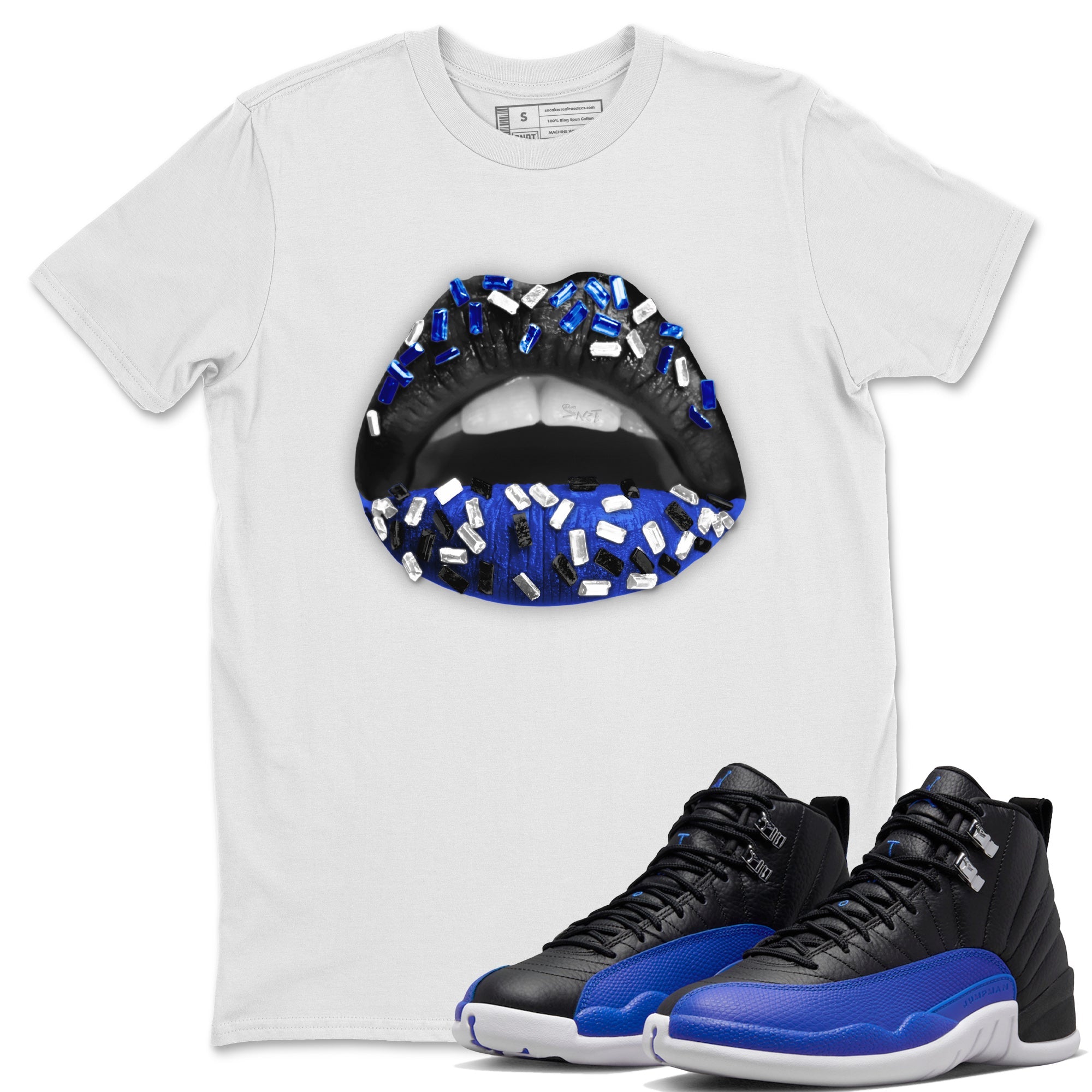Lips Jewel Unisex Tops - Air Jordan 12 Hyper Royal