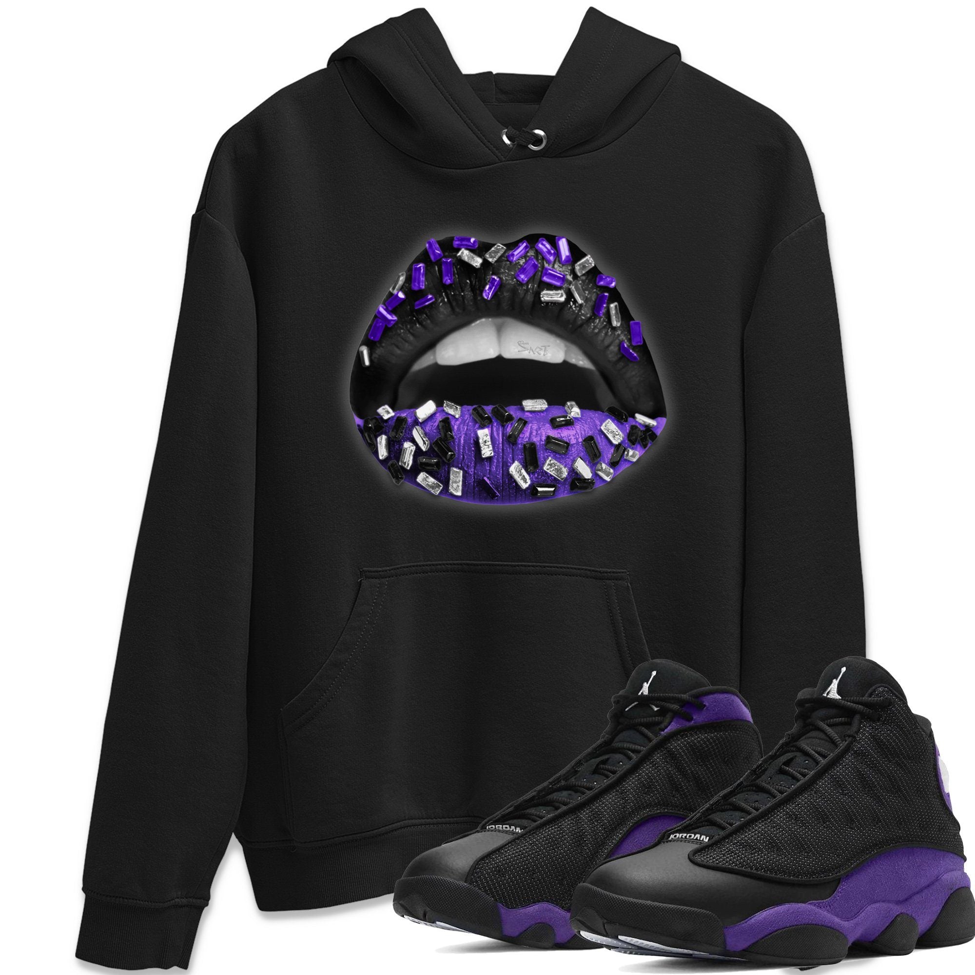 Lips Jewel Unisex Tops - Air Jordan 13 Court Purple