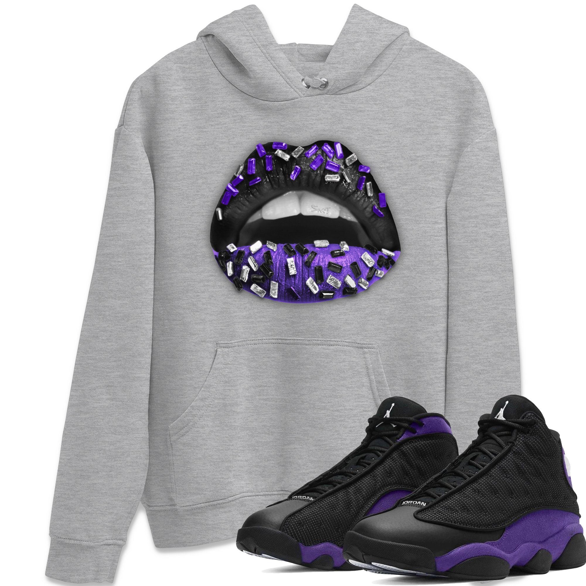 Lips Jewel Unisex Tops - Air Jordan 13 Court Purple