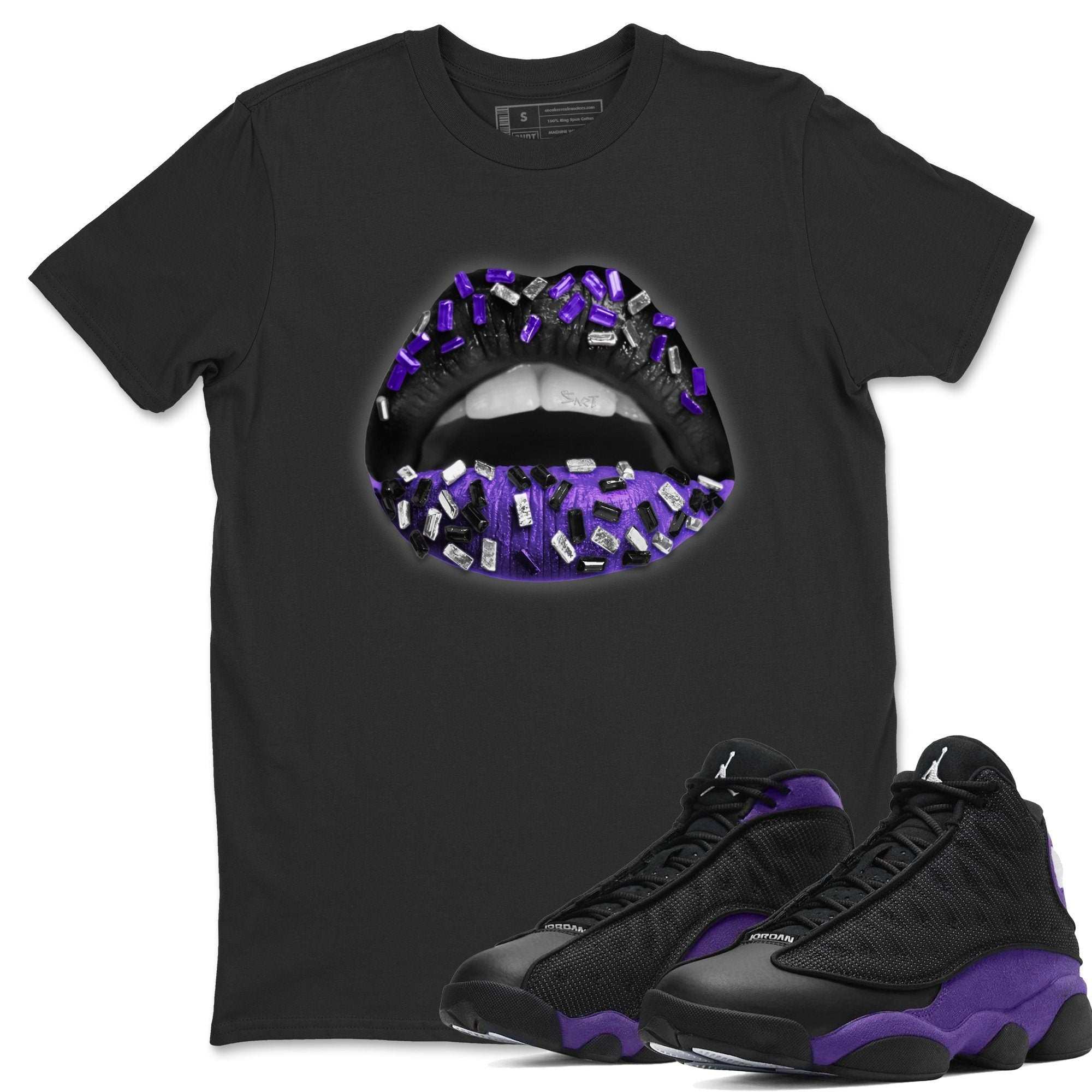 Lips Jewel Unisex Tops - Air Jordan 13 Court Purple