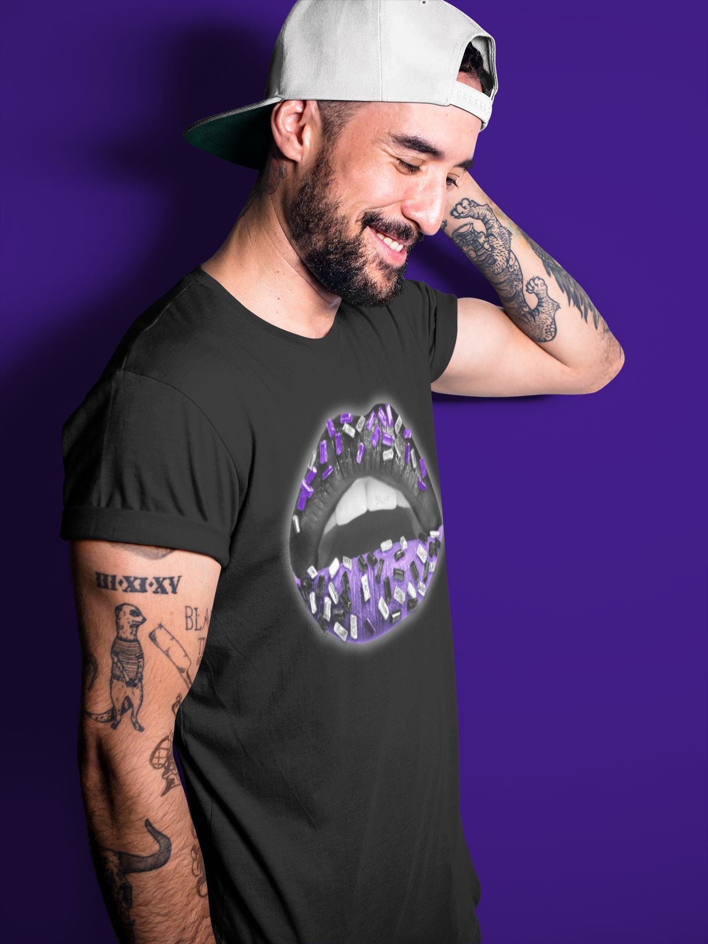 Lips Jewel Unisex Tops - Air Jordan 13 Court Purple