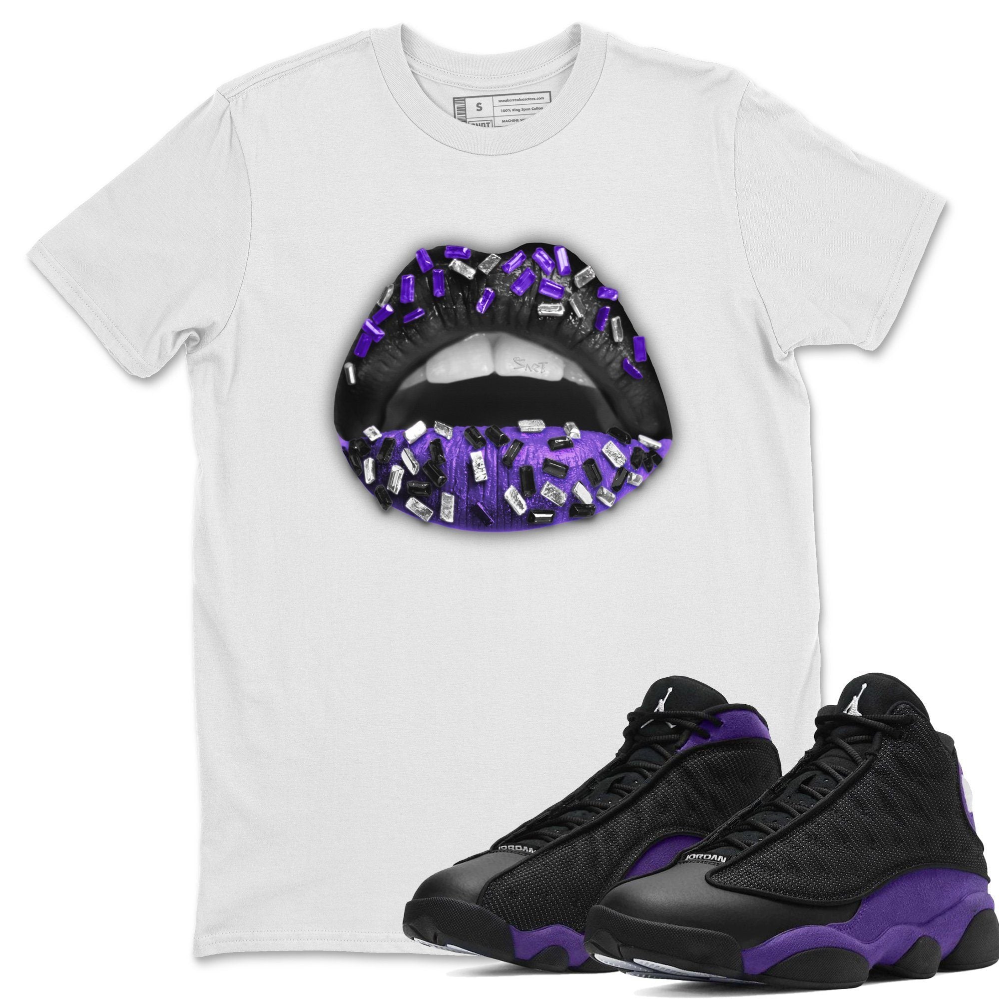Lips Jewel Unisex Tops - Air Jordan 13 Court Purple
