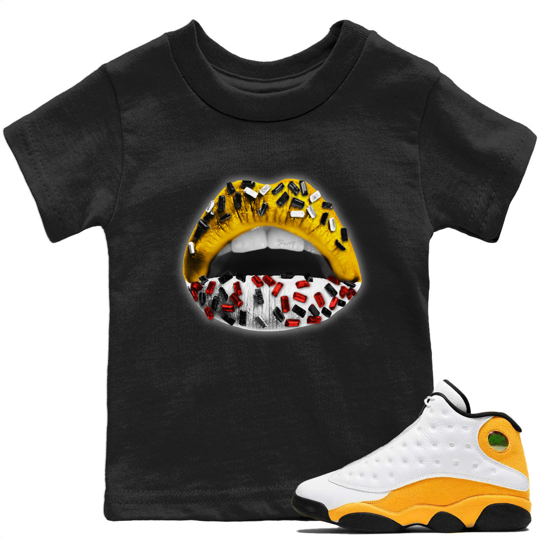Lips Jewel Kids Tops - Air Jordan 13 Del Sol