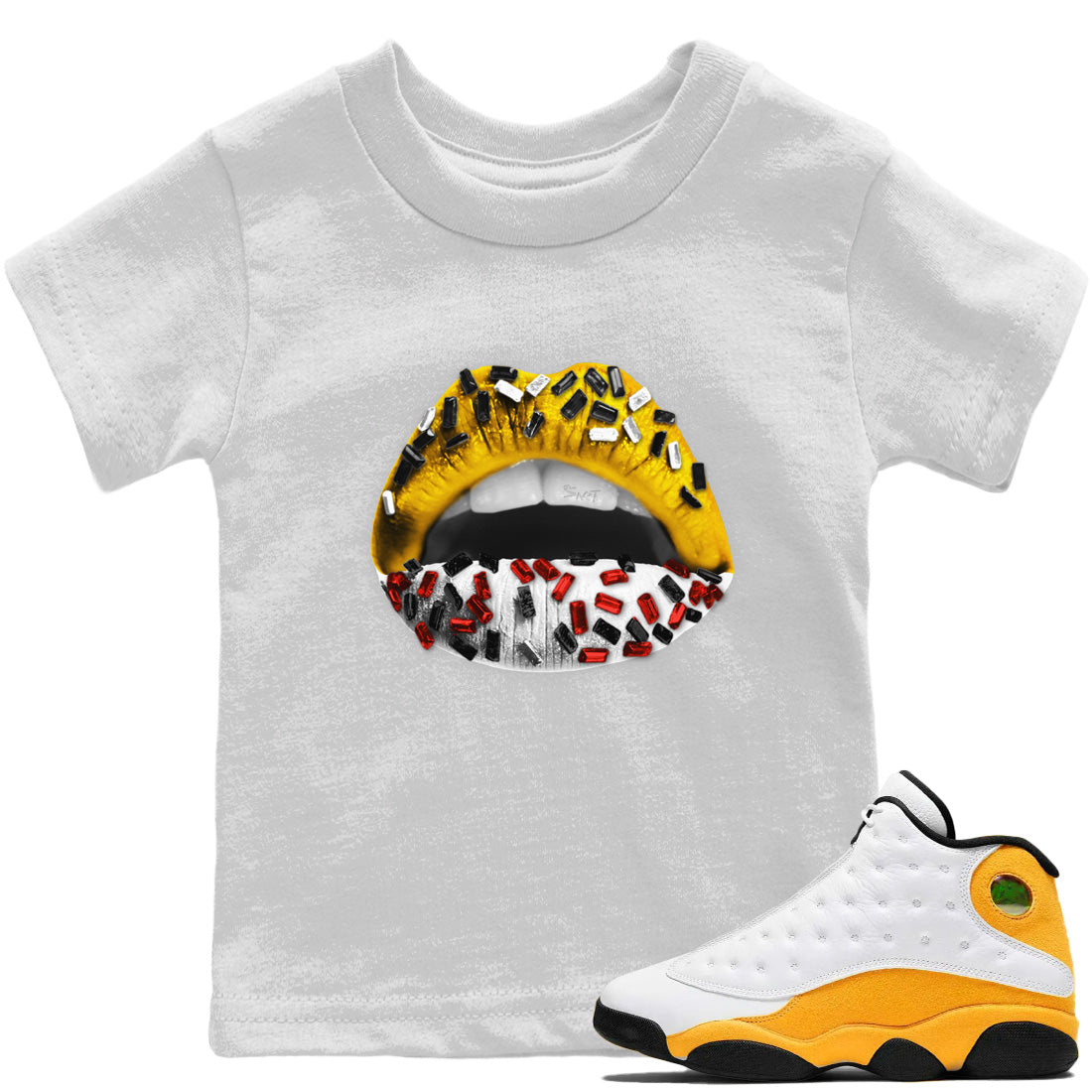 Lips Jewel Kids Tops - Air Jordan 13 Del Sol