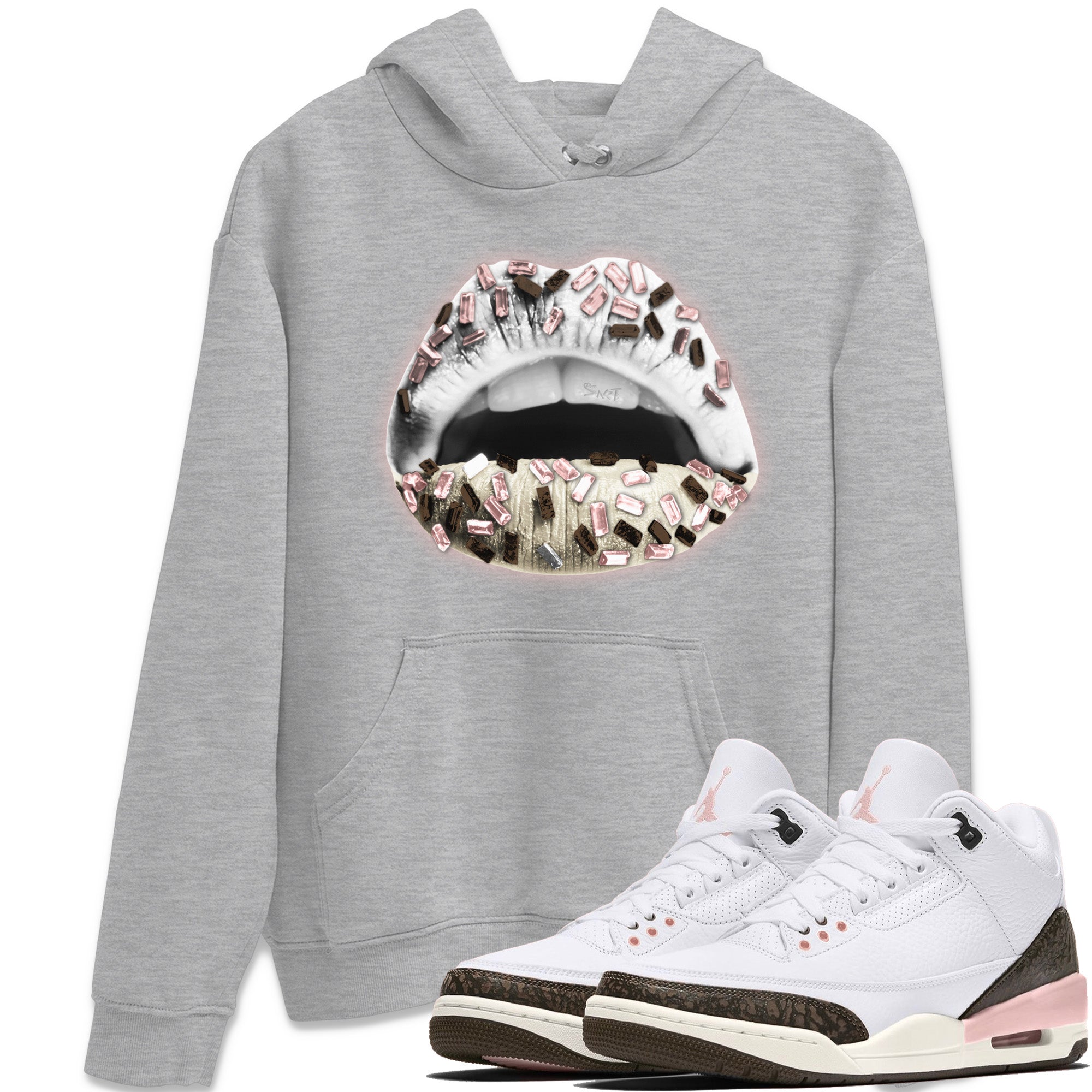 Lips Jewel Unisex Tops - Air Jordan 3 Atmosphere