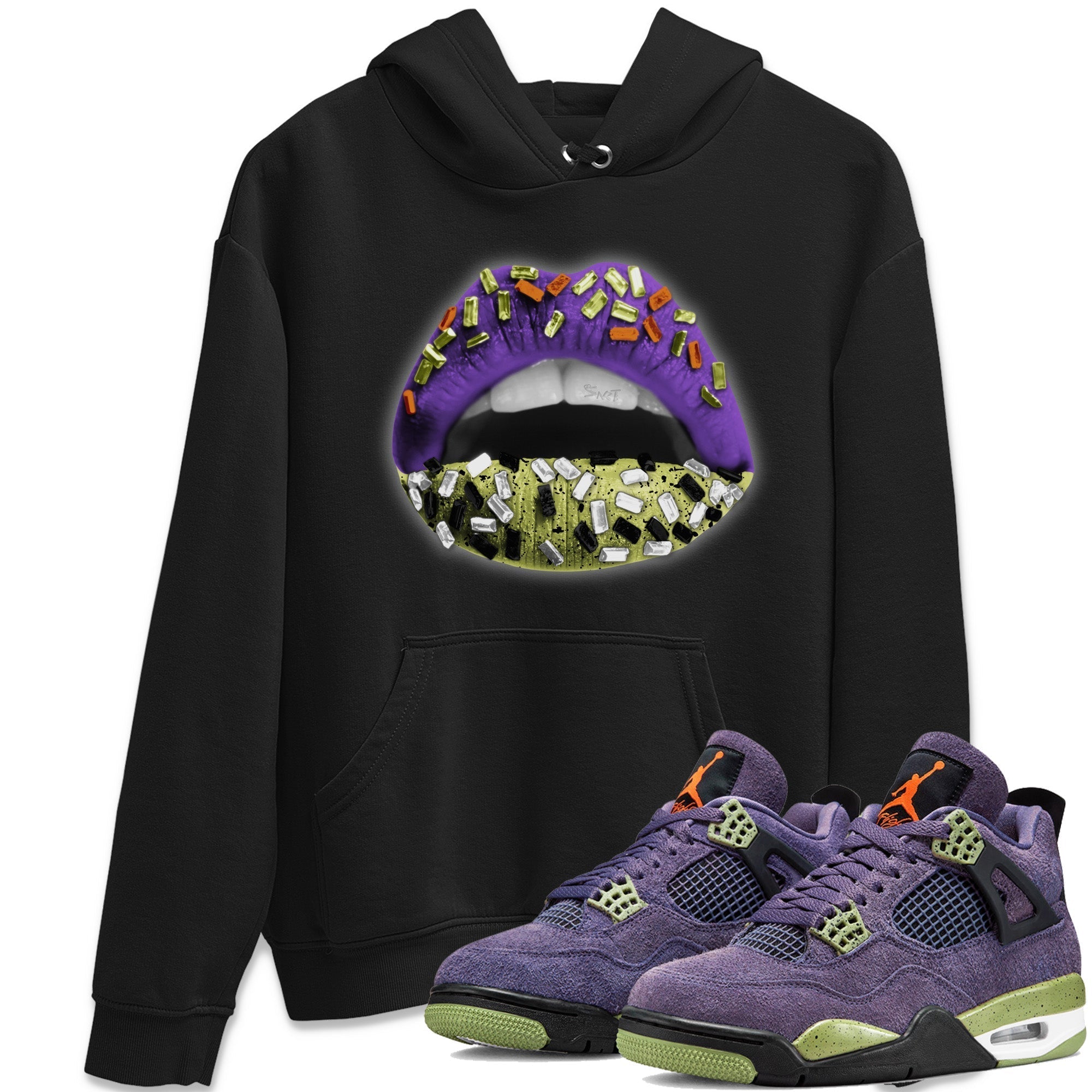 Lips Jewel Unisex Tops - Air Jordan 4 Canyon Purple