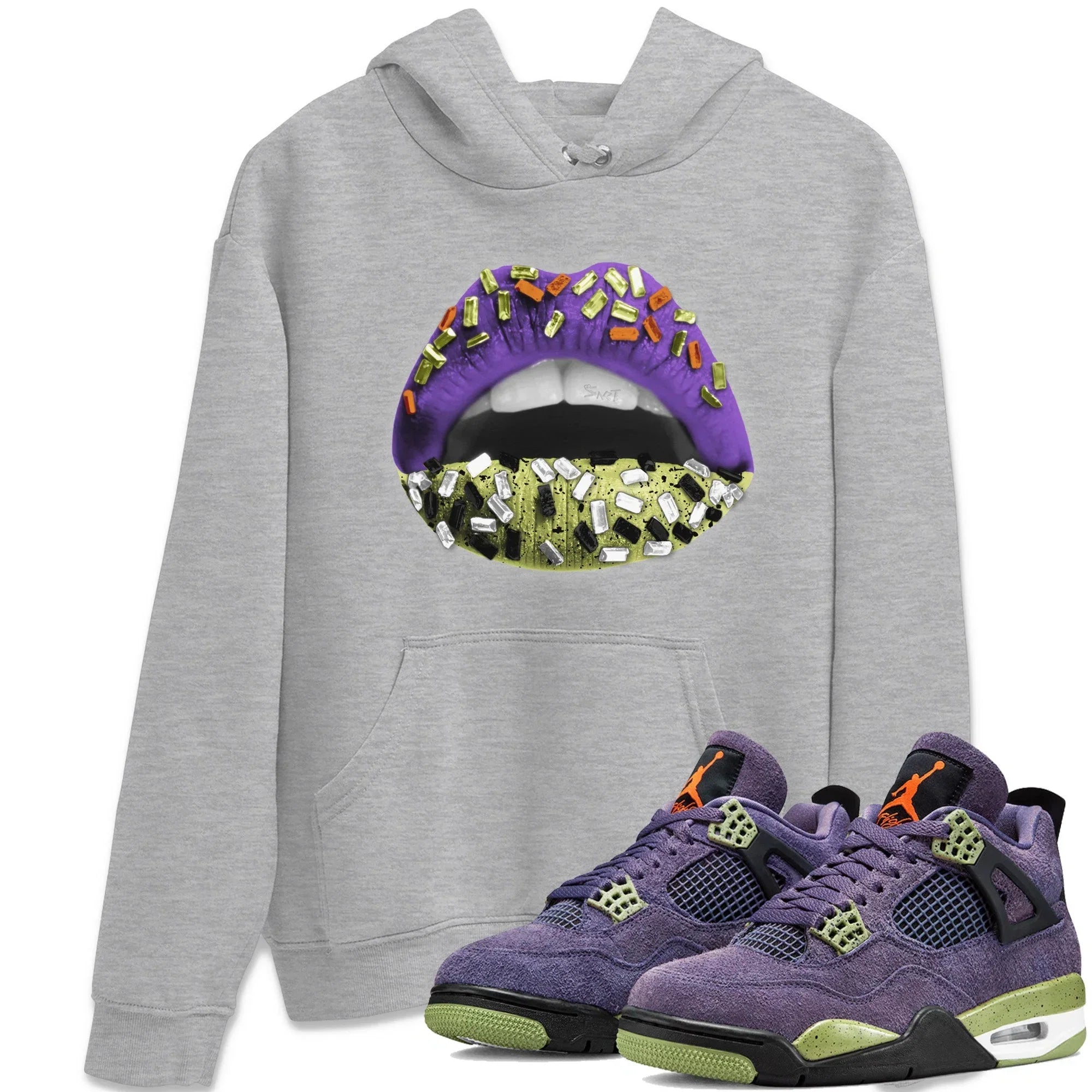 Lips Jewel Unisex Tops - Air Jordan 4 Canyon Purple
