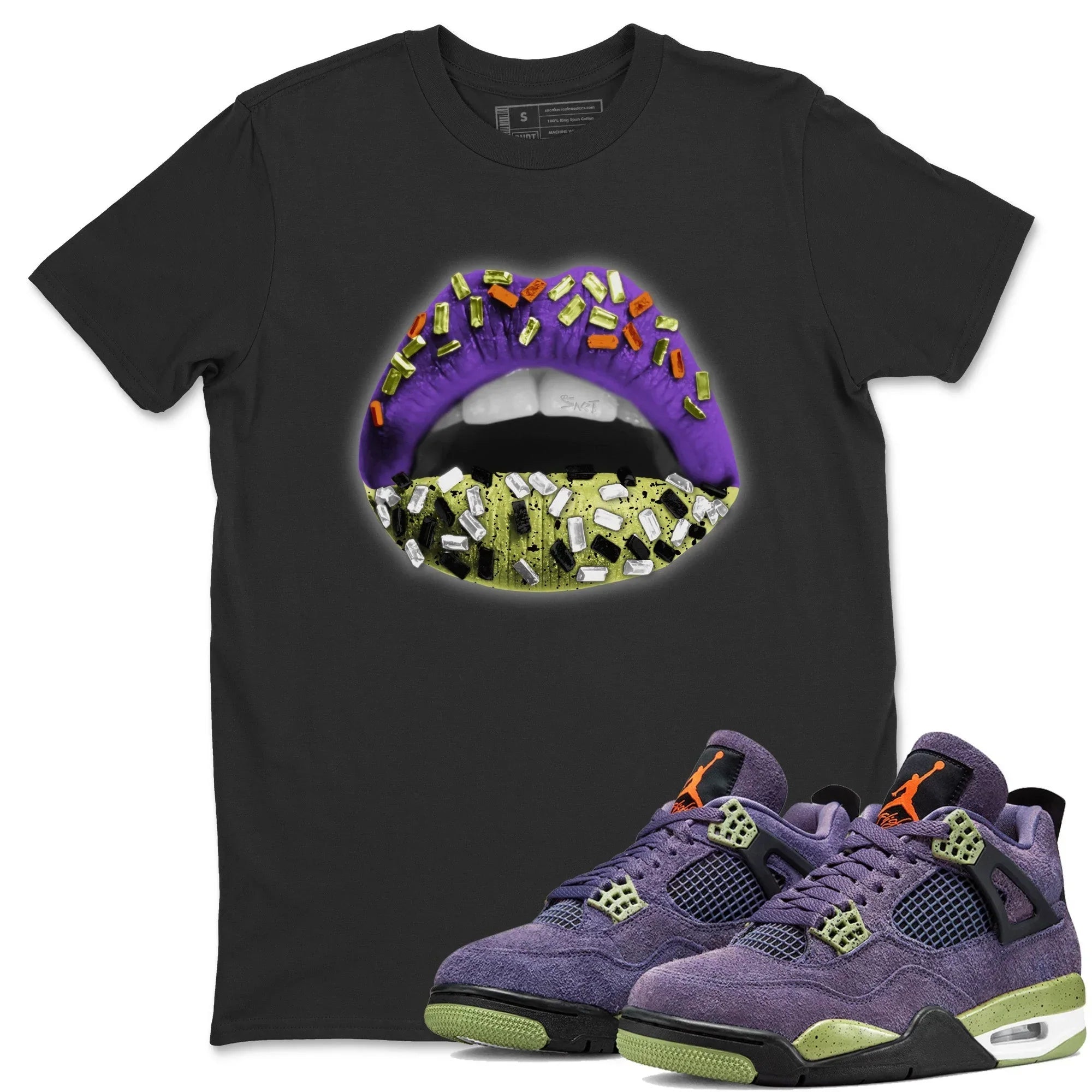 Lips Jewel Unisex Tops - Air Jordan 4 Canyon Purple