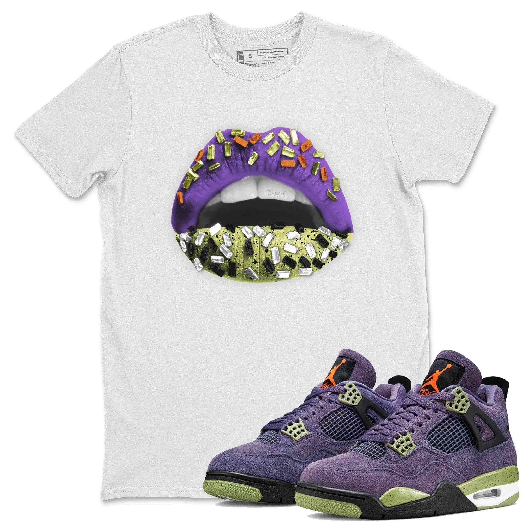 Lips Jewel Unisex Tops - Air Jordan 4 Canyon Purple