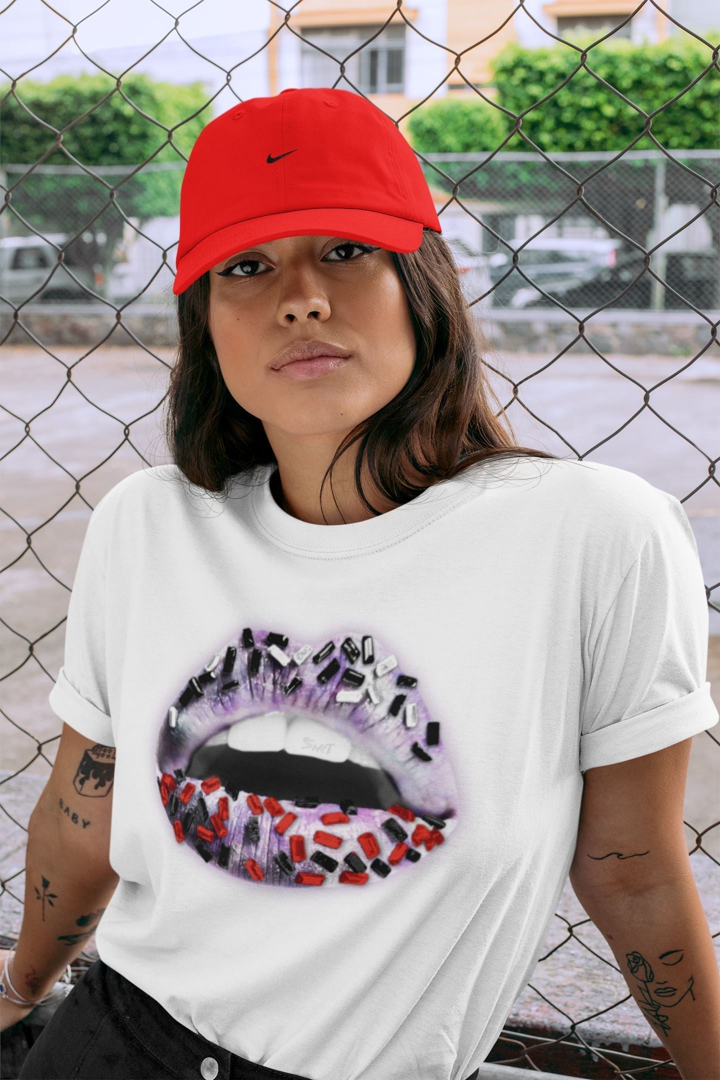 Lips Jewel Unisex Tops - Air Jordan 4 Zen Master