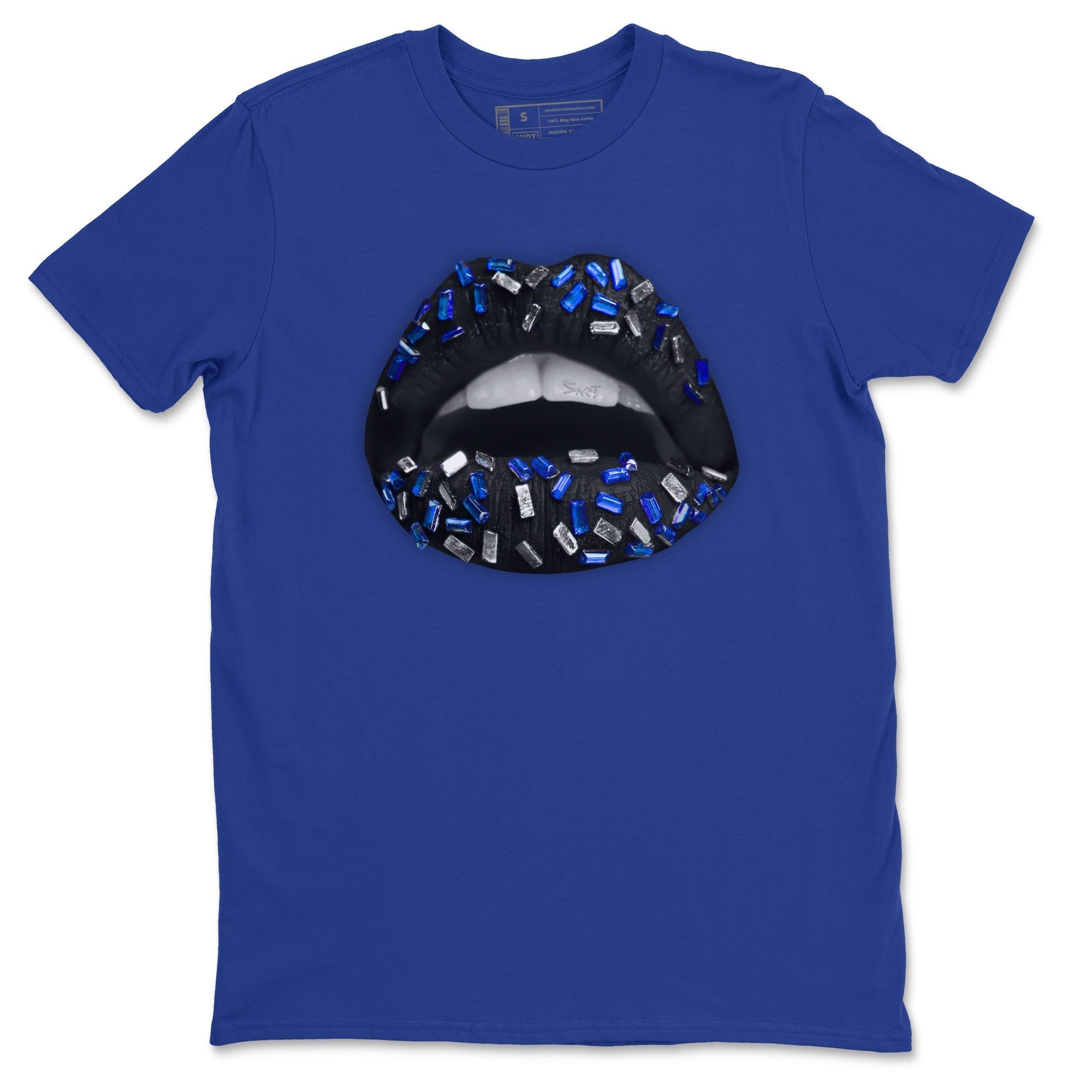 Lips Jewel Unisex Tops - Air Jordan 5 Racer Blue