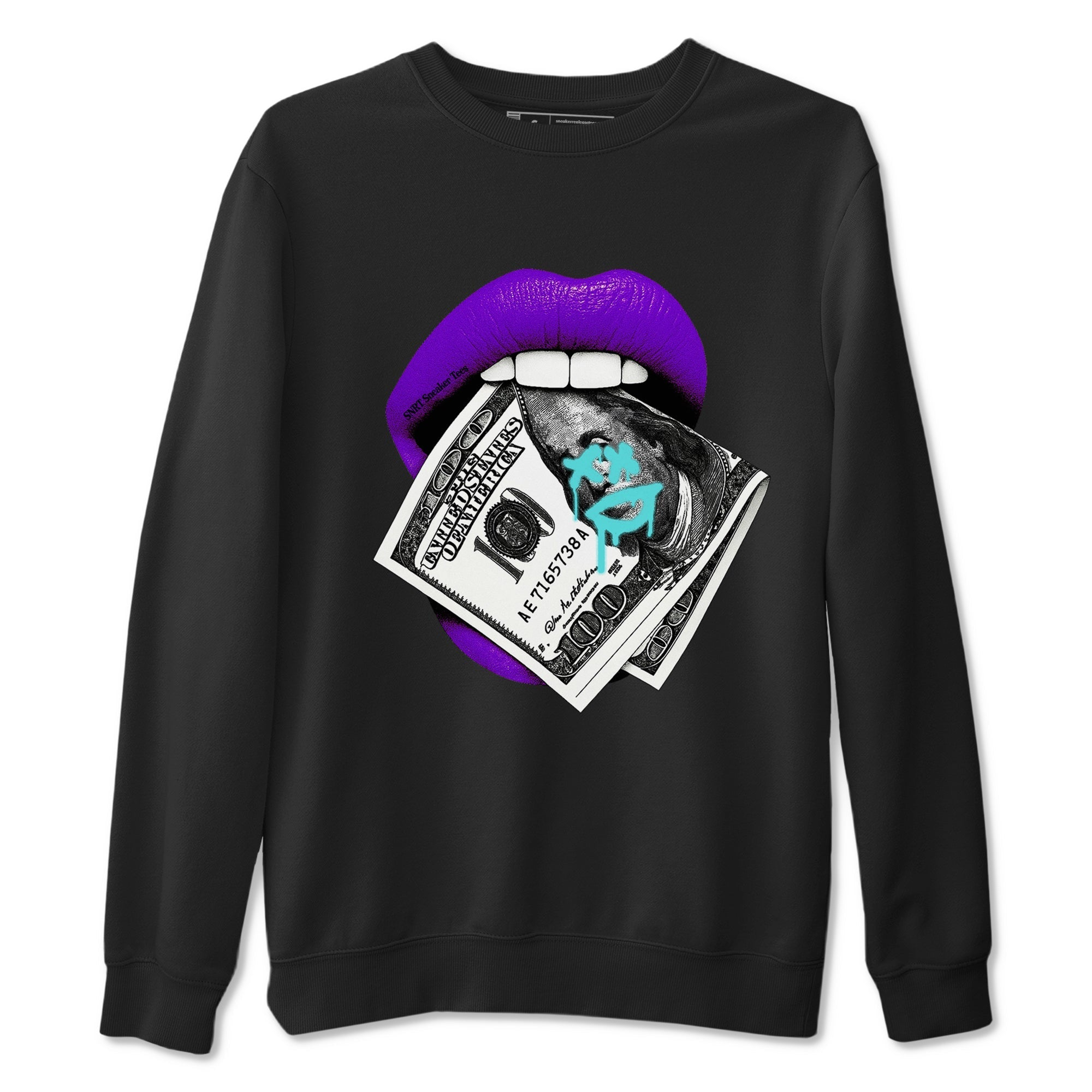 Lips Money snkmatch Tees - Air Jordan 5 Grape
