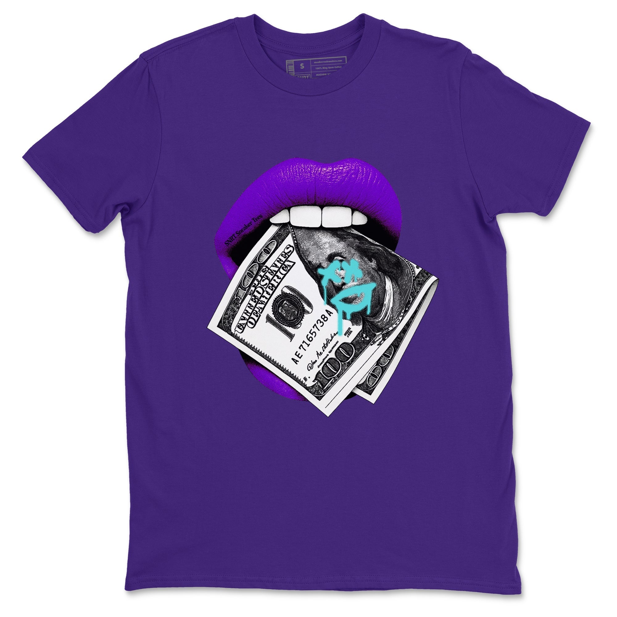 Lips Money snkmatch Tees - Air Jordan 5 Grape