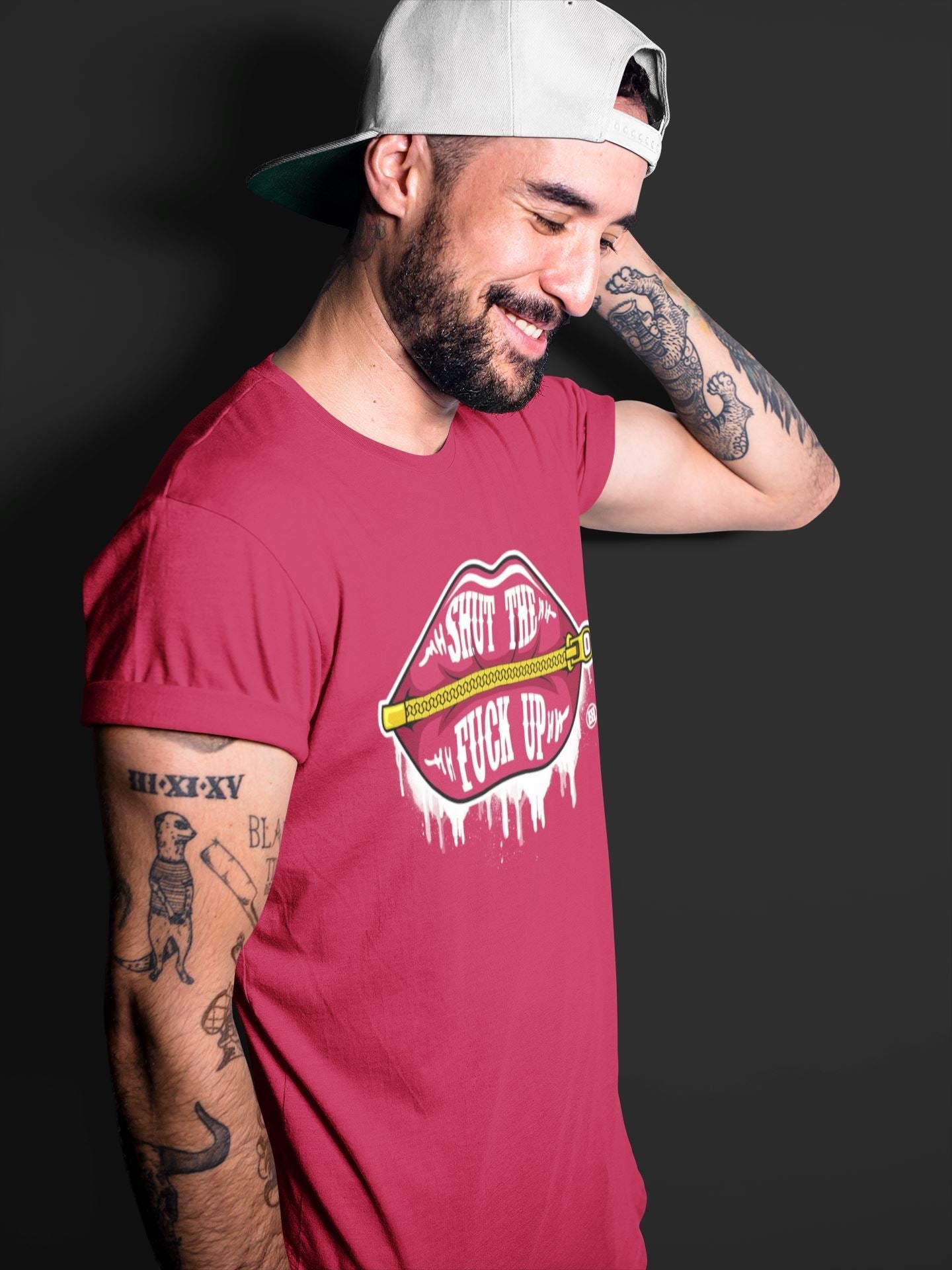 Lips Zipper Unisex Tops - Air Jordan 3 Cardinal