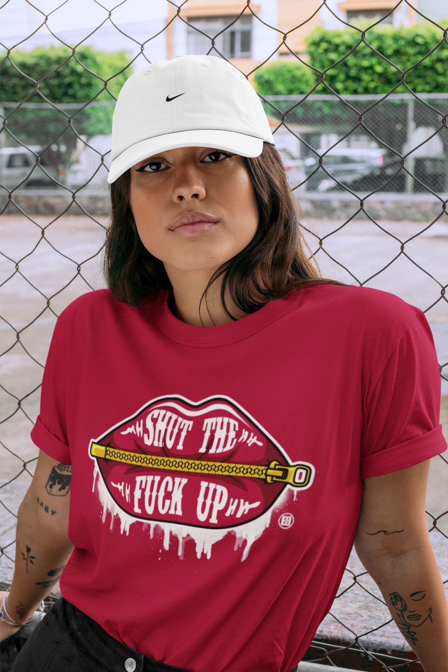 Lips Zipper Unisex Tops - Air Jordan 3 Cardinal