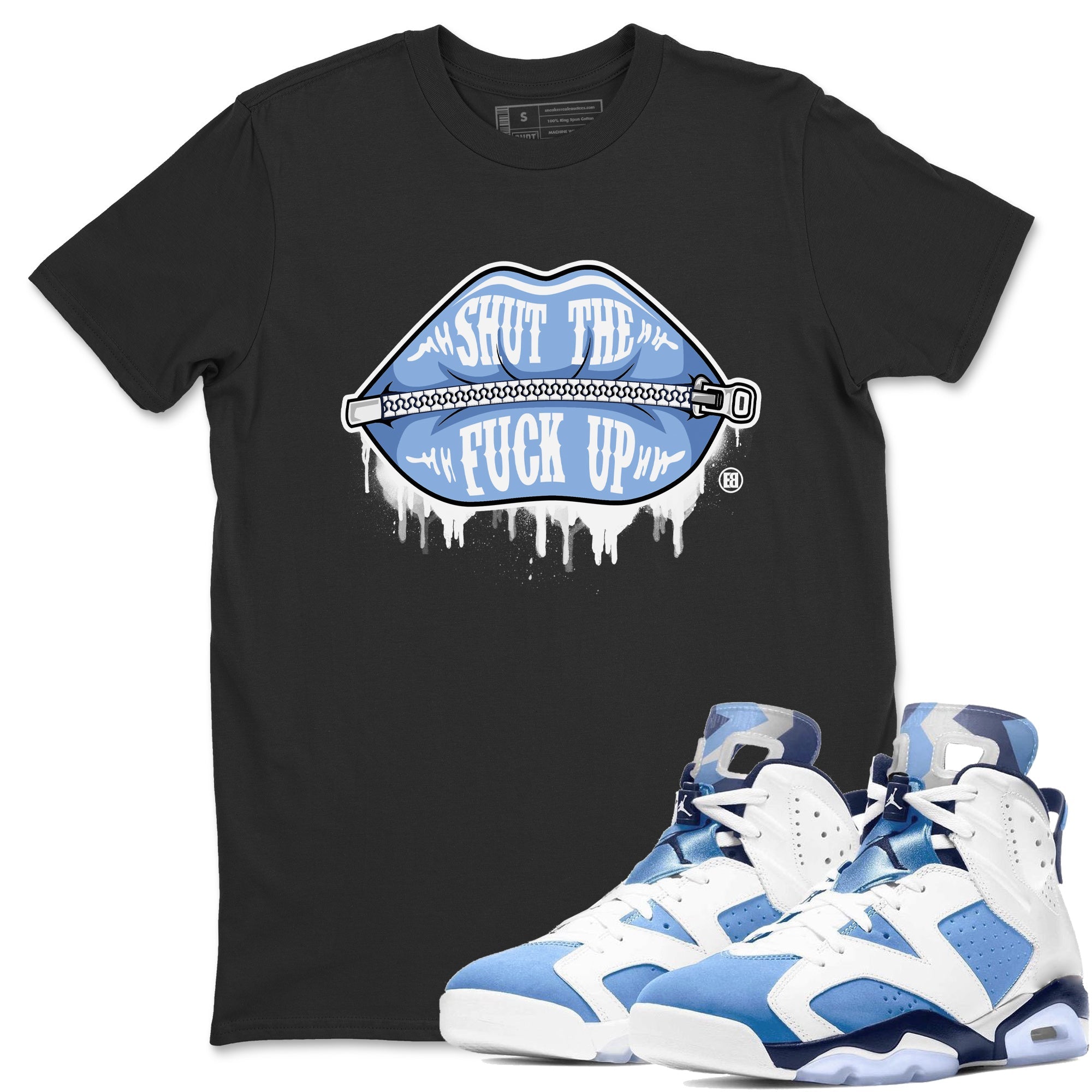 Lips Zipper Unisex Tops - Air Jordan 6 UNC