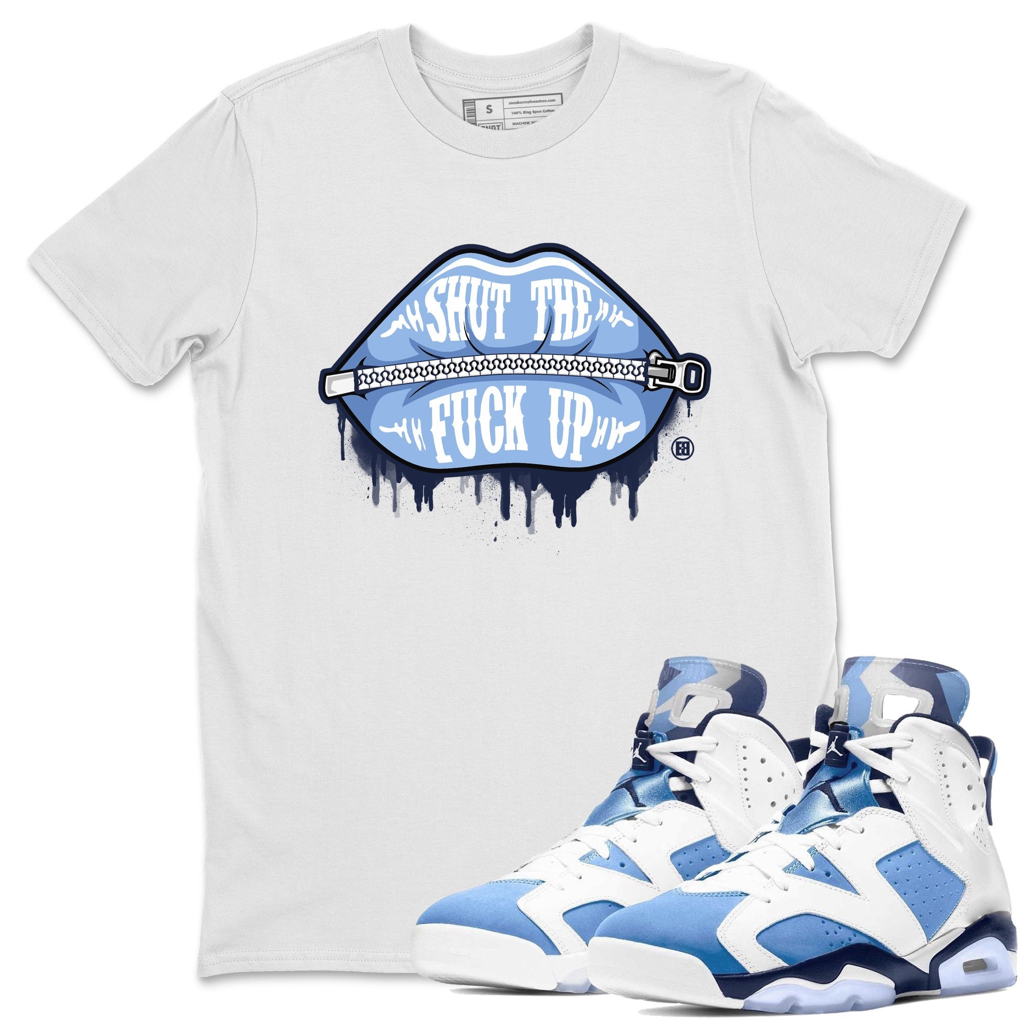 Lips Zipper Unisex Tops - Air Jordan 6 UNC